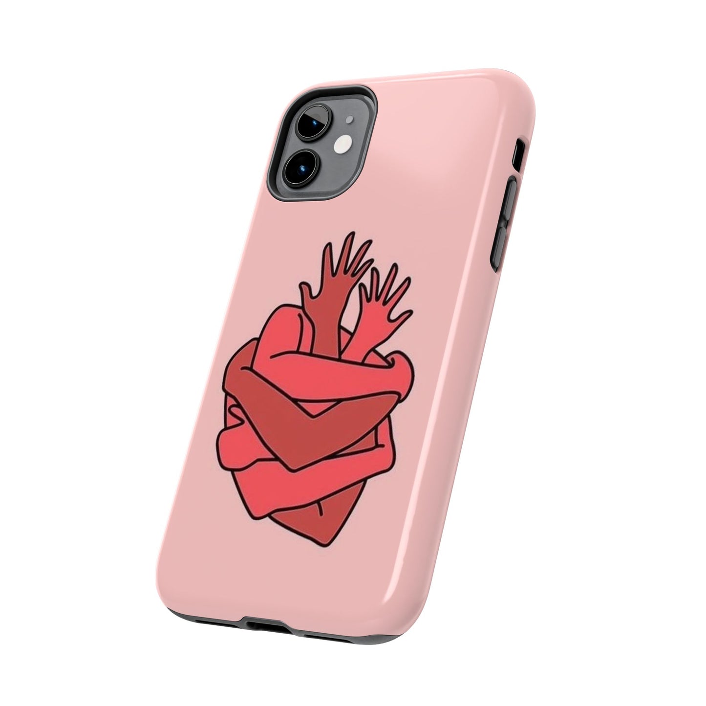 Artistic Heart Embrace Phone Case