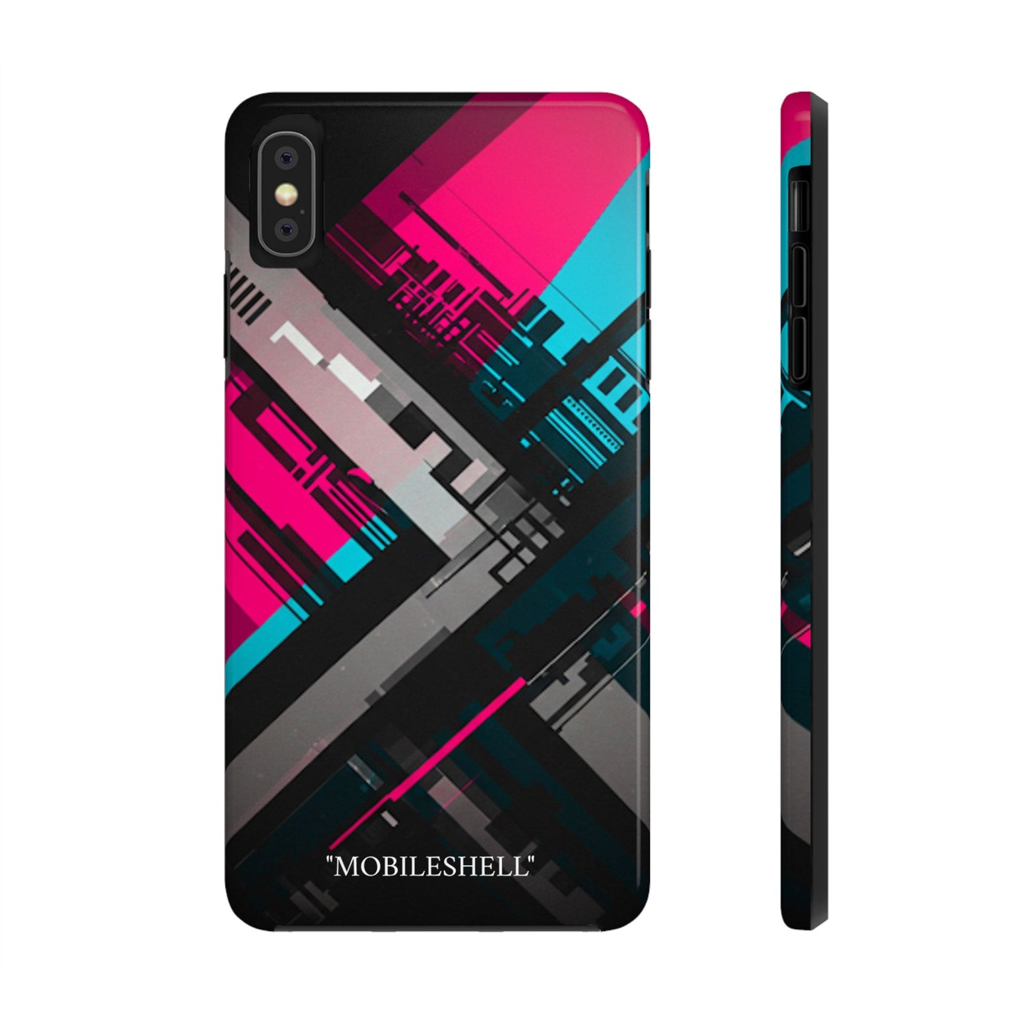 Abstract cyber tough phone case