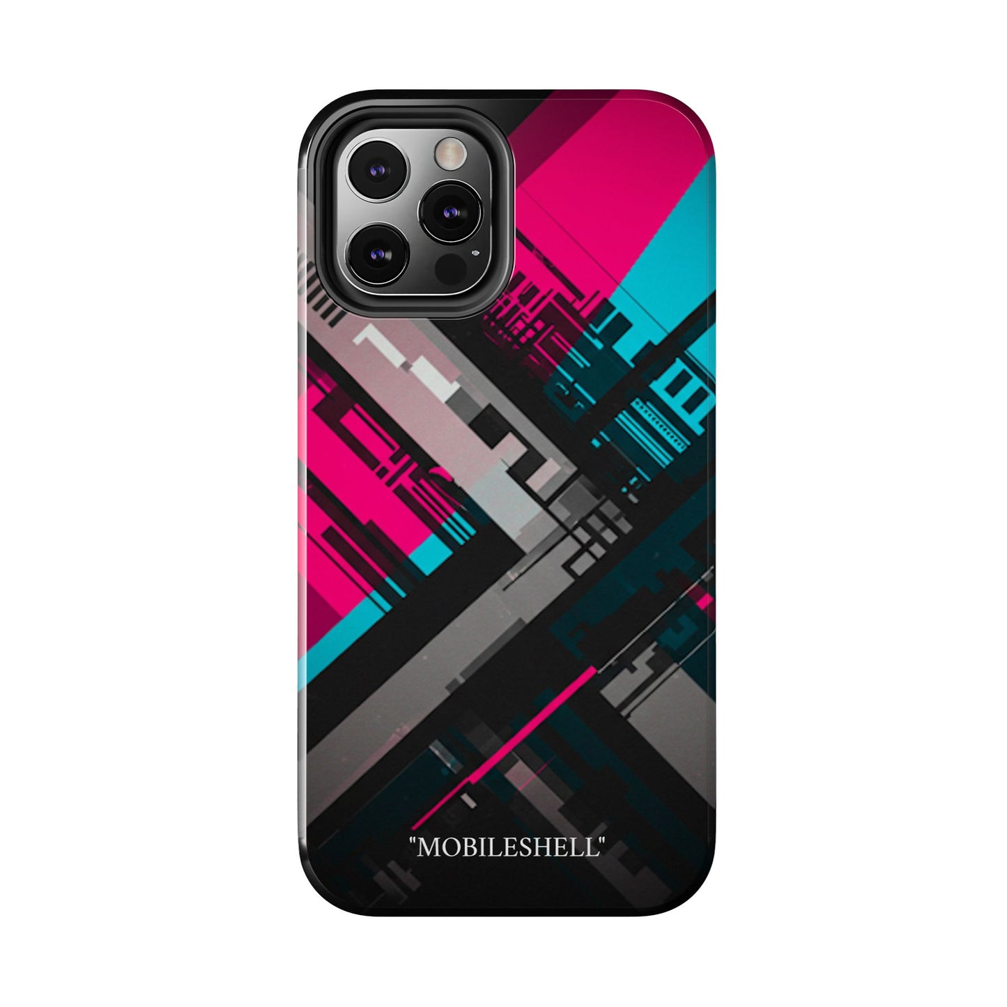 Abstract cyber tough phone case