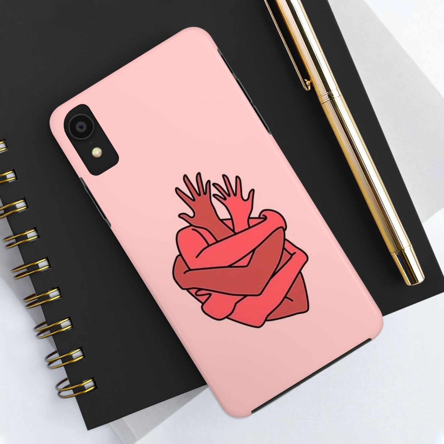 Artistic Heart Embrace Phone Case