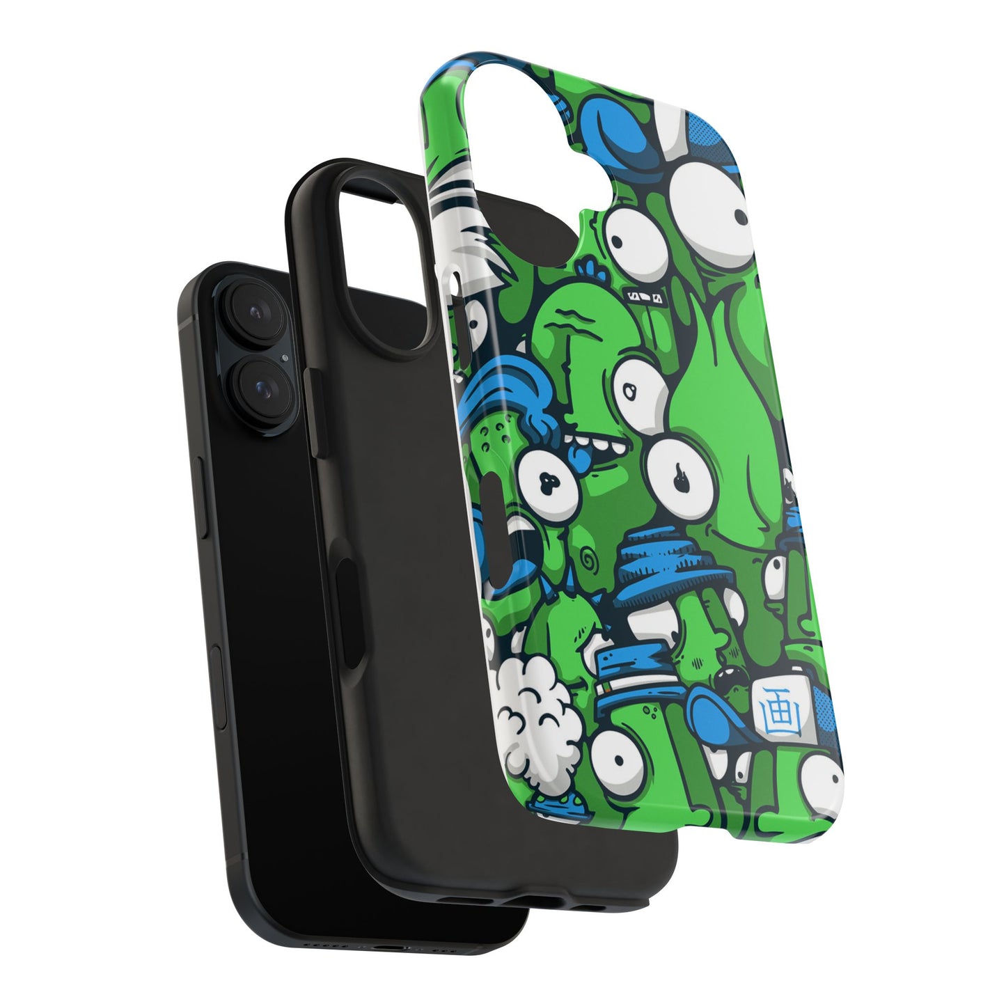 Whimsical Green Monster Phone Case