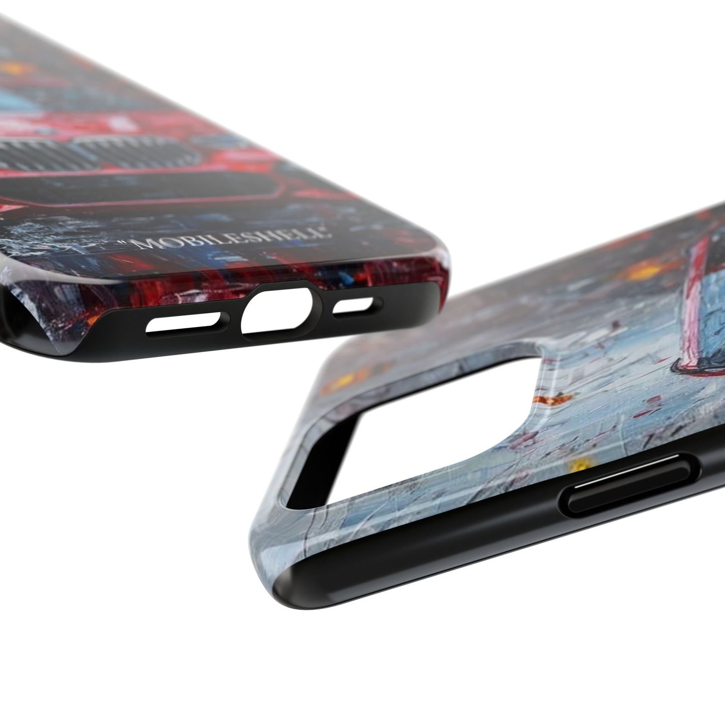 Red BMW pain art tough phone case