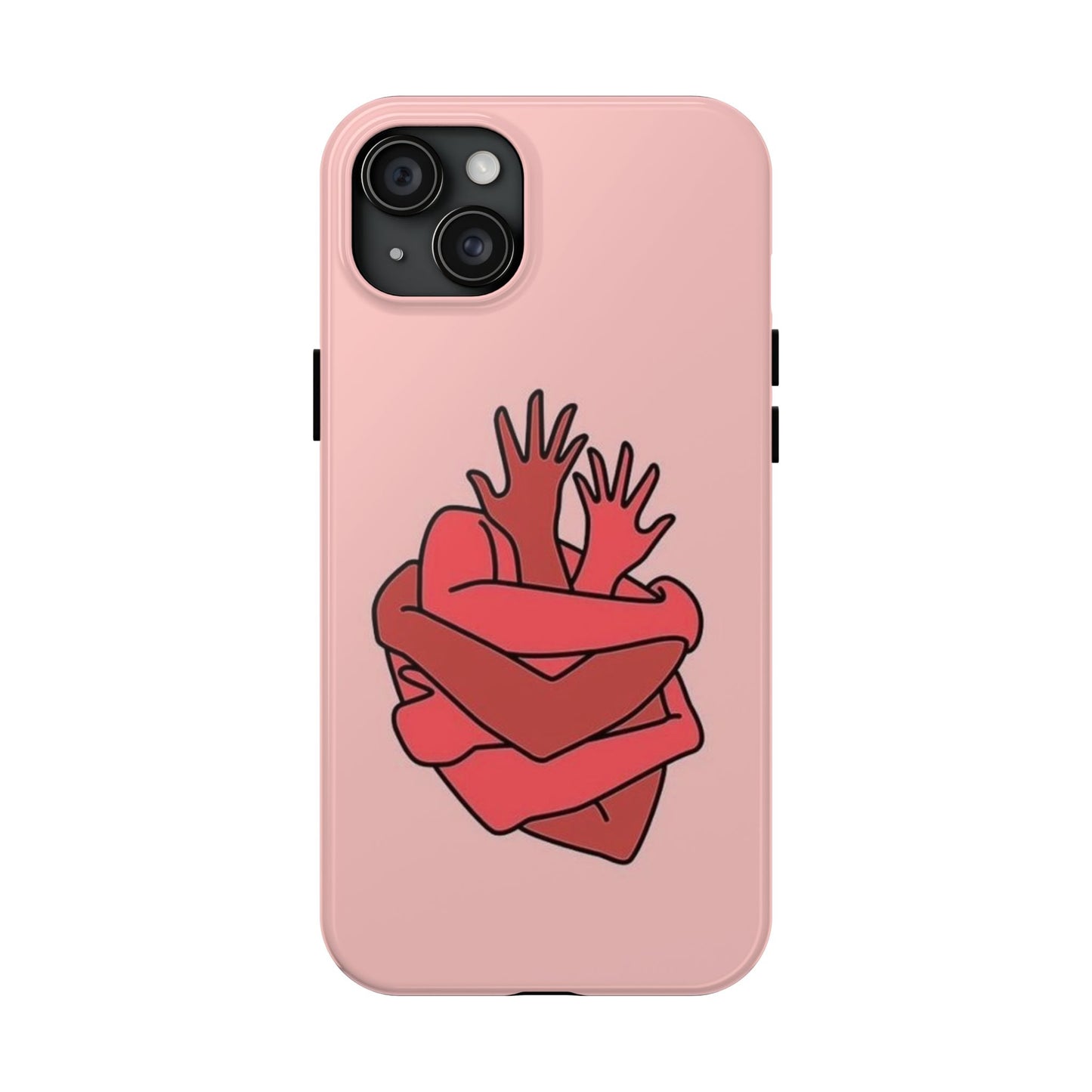 Artistic Heart Embrace Phone Case