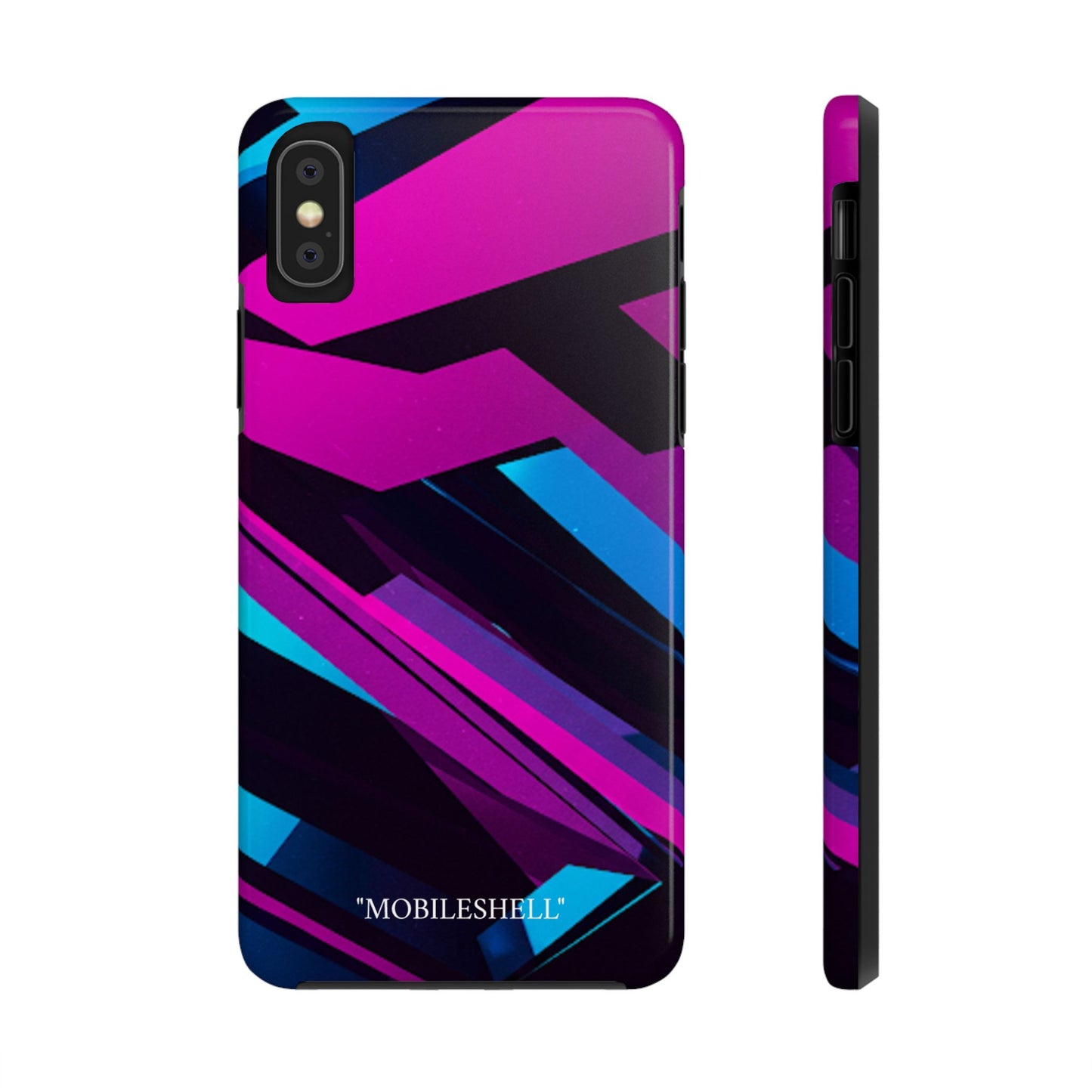 Abstract art lines pink blue tough cases