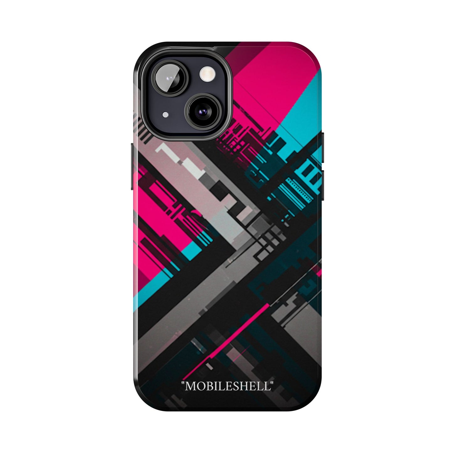 Abstract cyber tough phone case