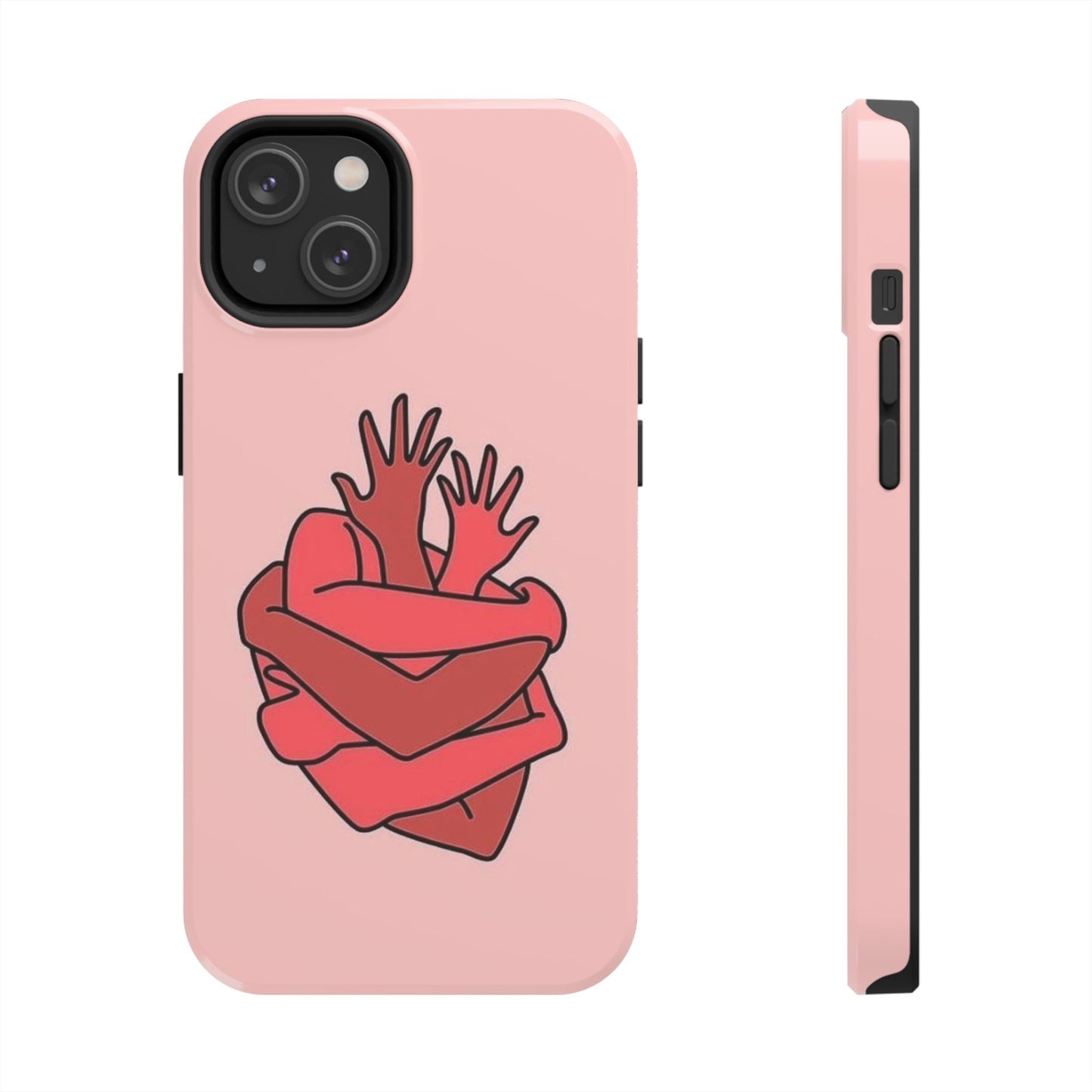 Artistic Heart Embrace Phone Case