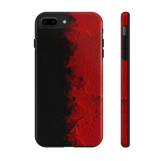 Bold Red and Black Tough Phone Case