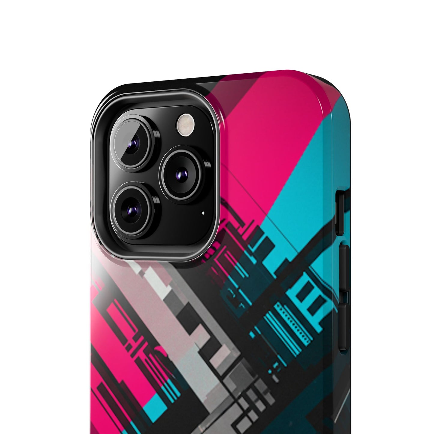 Abstract cyber tough phone case