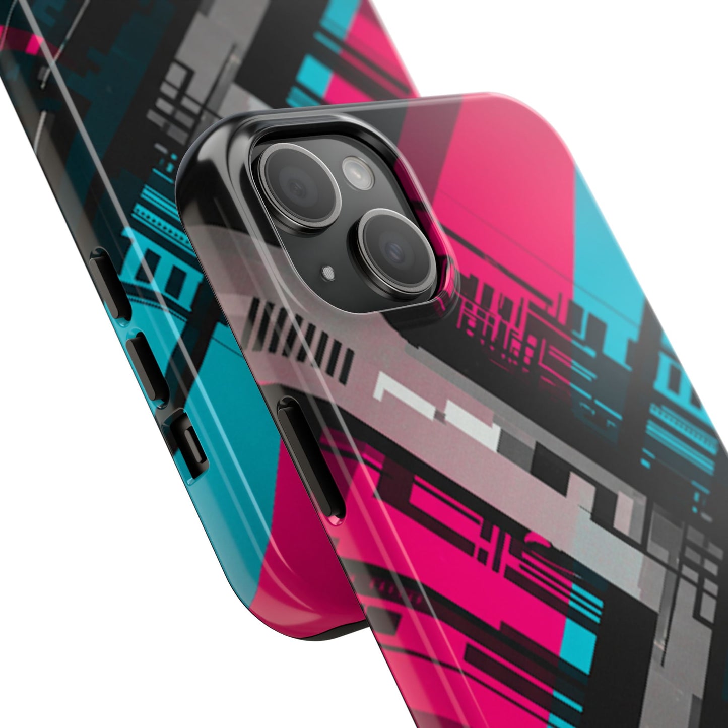 Abstract cyber tough phone case