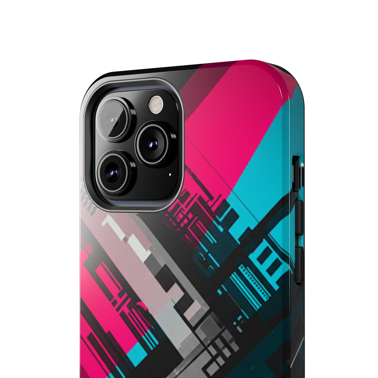 Abstract cyber tough phone case