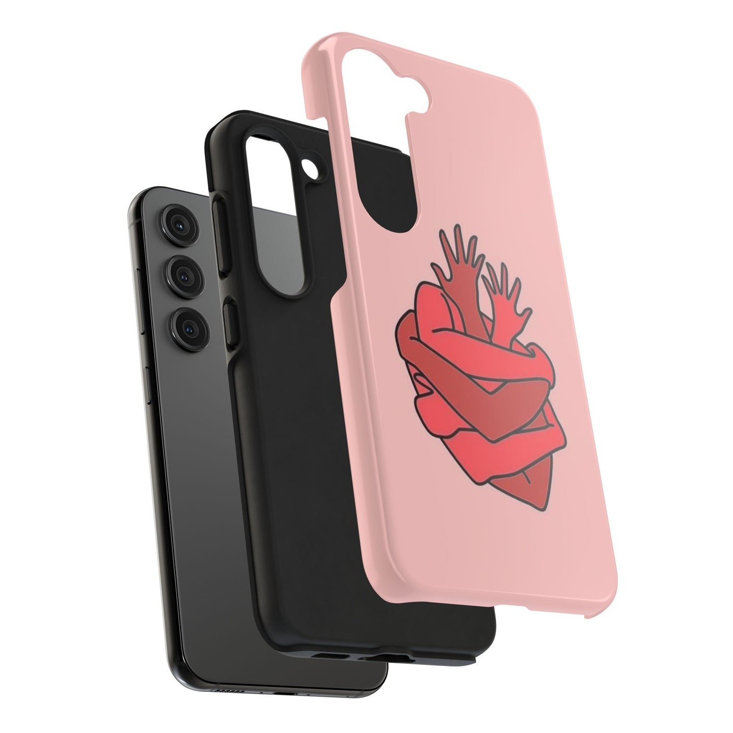 Artistic Heart Embrace Phone Case