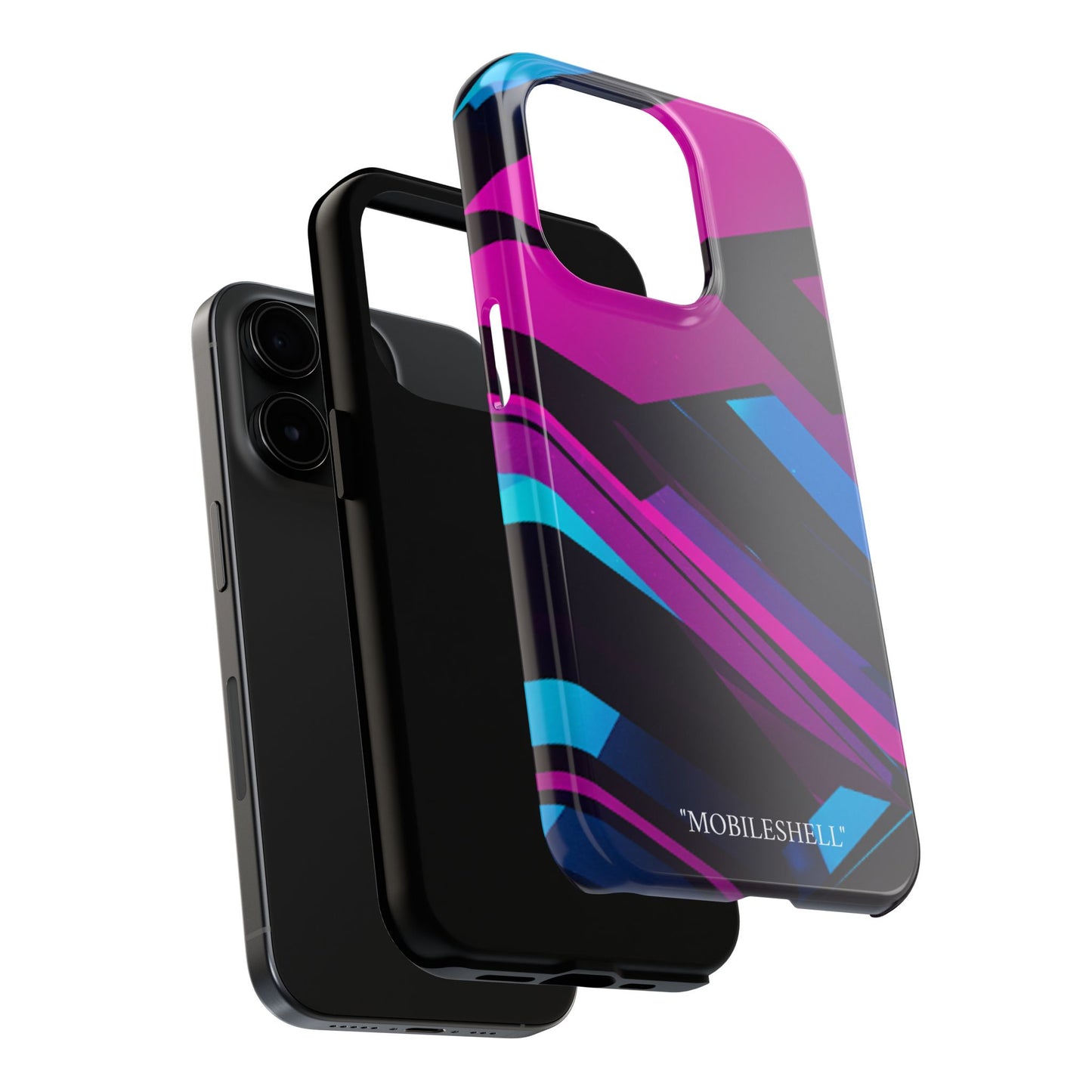 Abstract art lines pink blue tough cases