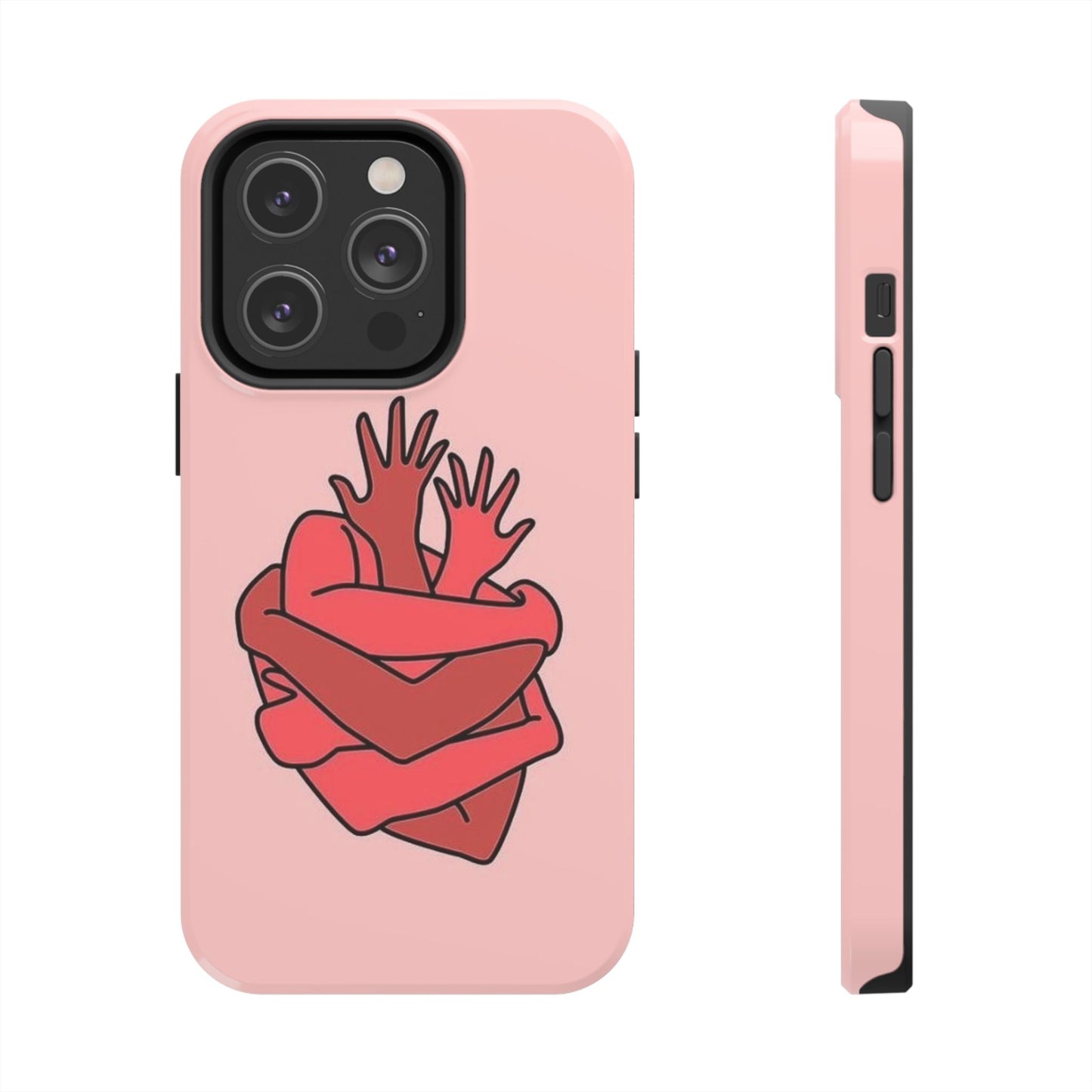 Artistic Heart Embrace Phone Case