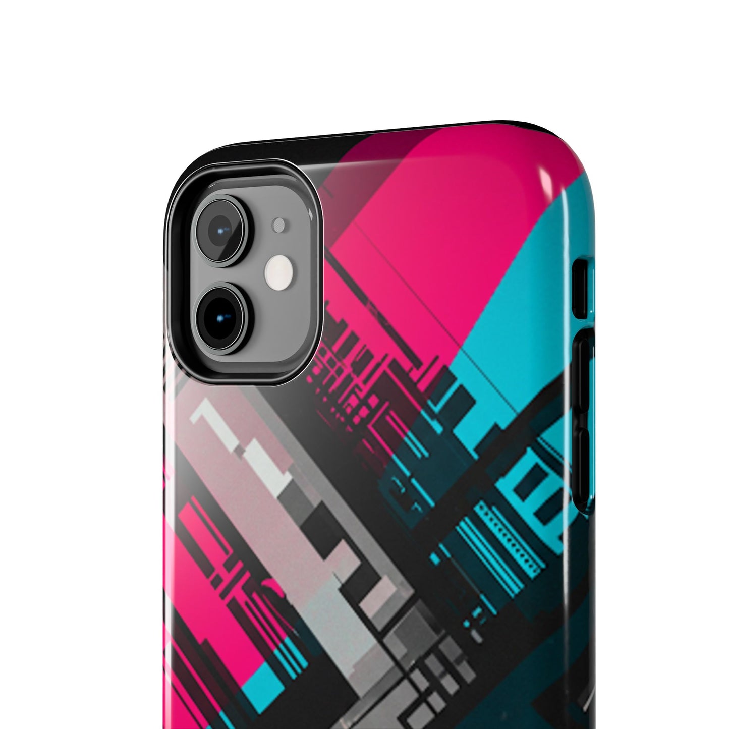 Abstract cyber tough phone case