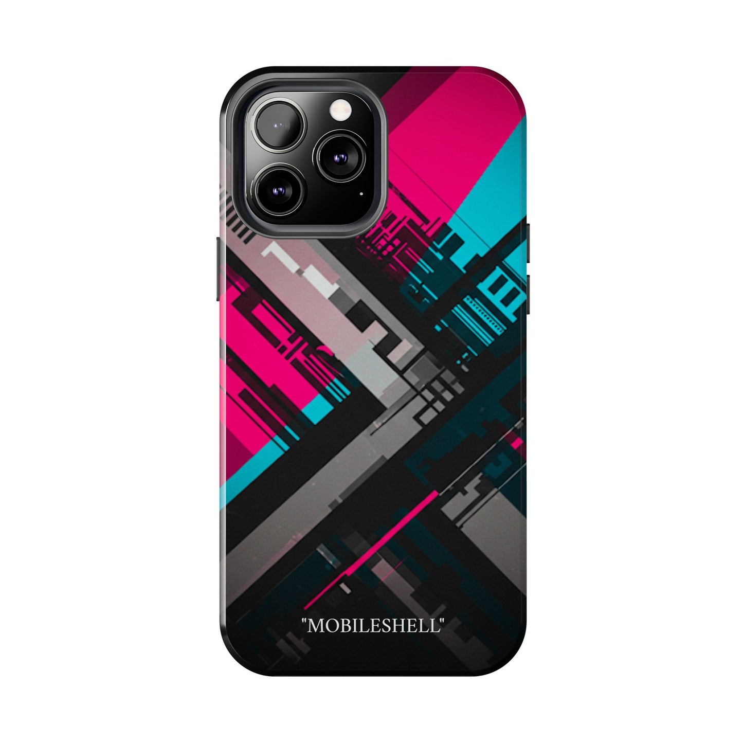 Abstract cyber tough phone case