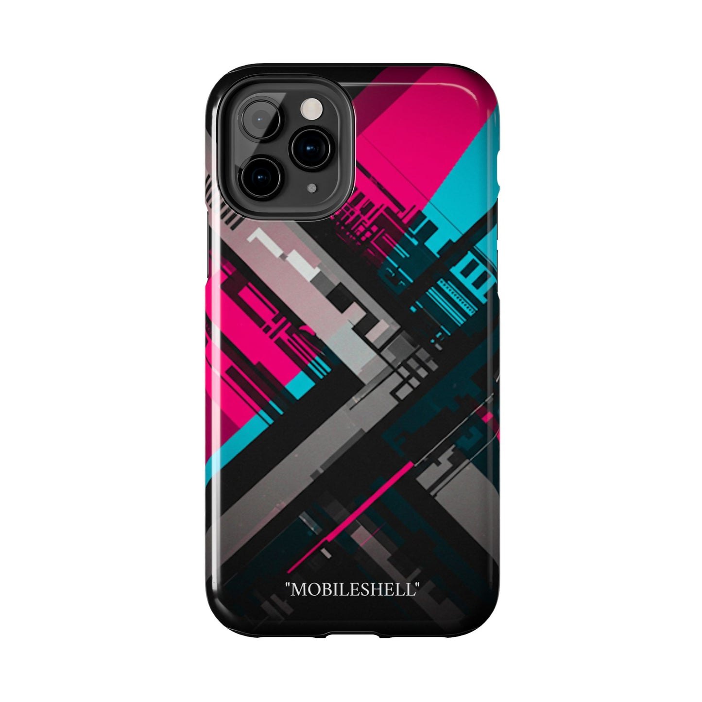 Abstract cyber tough phone case