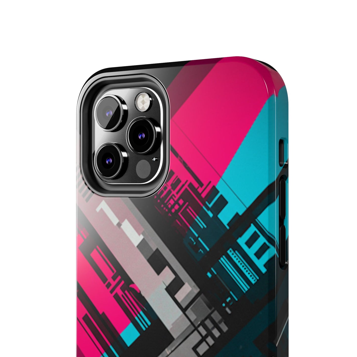 Abstract cyber tough phone case