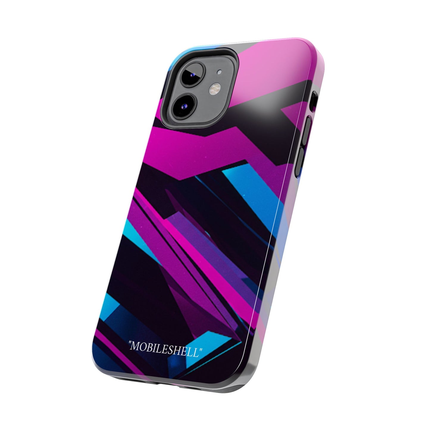 Abstract art lines pink blue tough cases