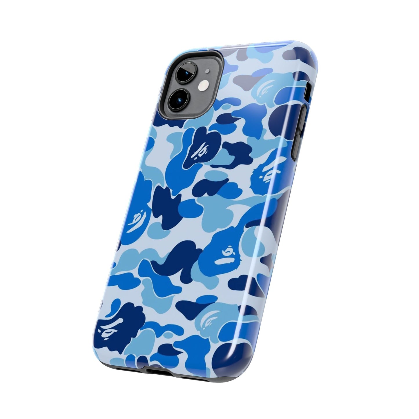 Blue Camouflage Tough Phone Case