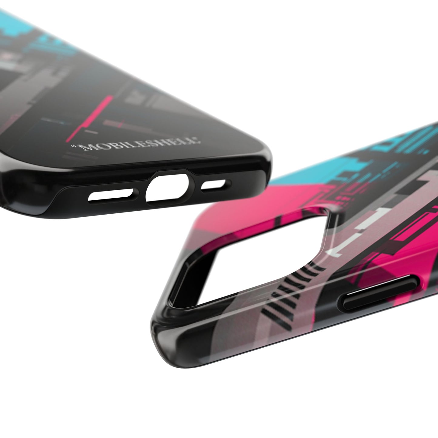 Abstract cyber tough phone case