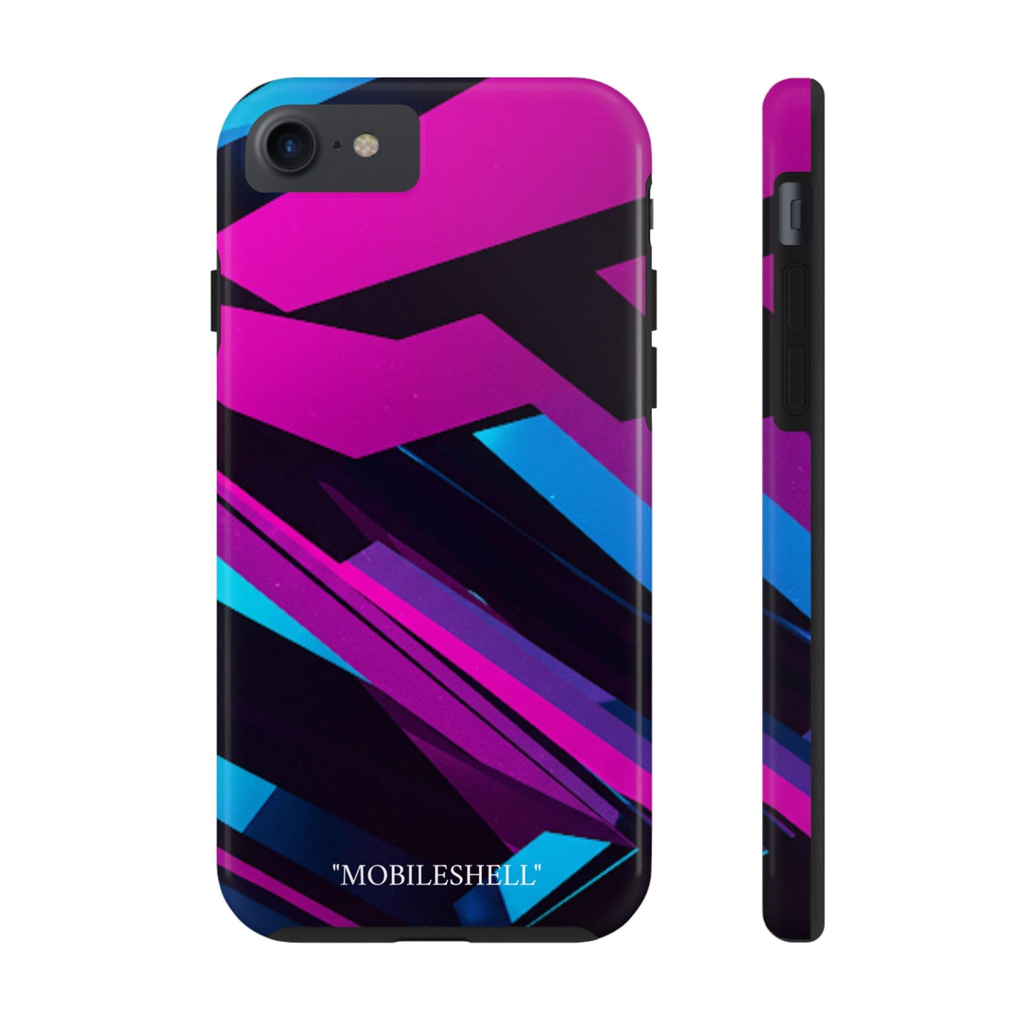 Abstract art lines pink blue tough cases