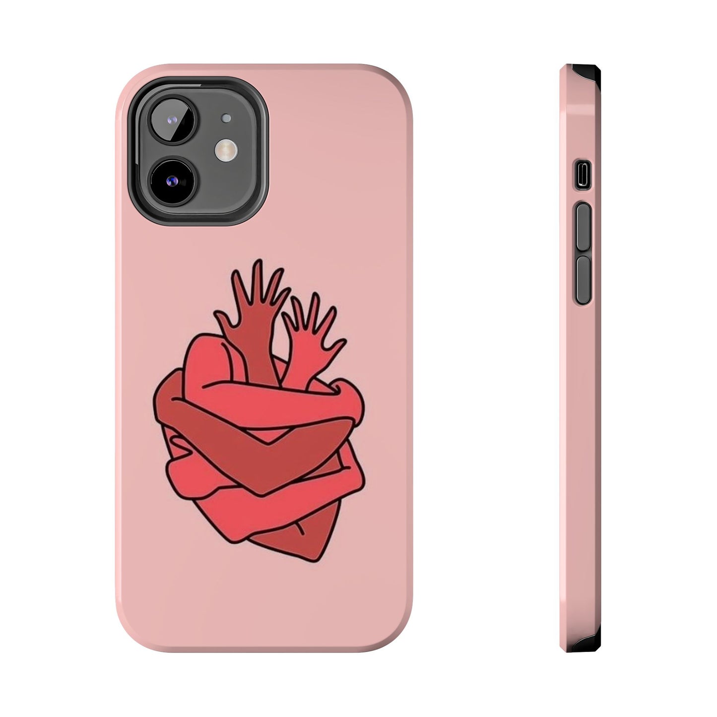 Artistic Heart Embrace Phone Case