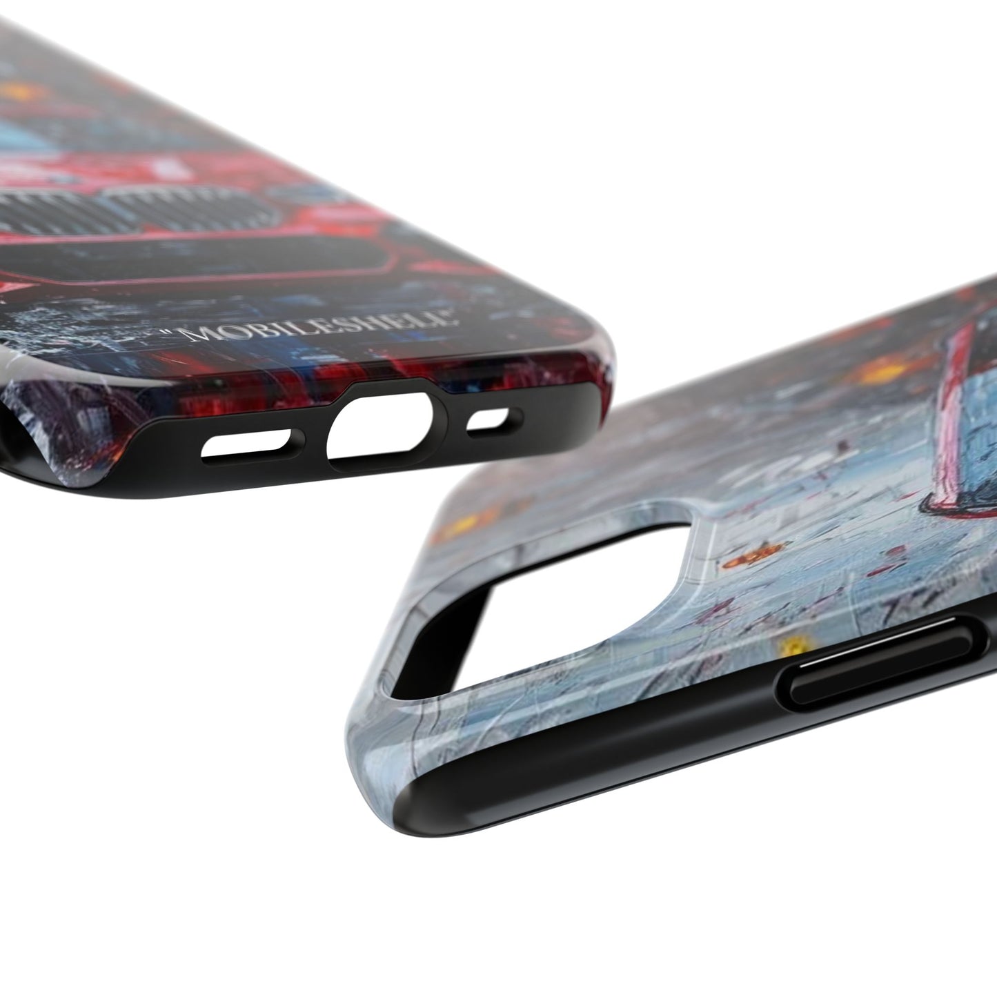 Red BMW pain art tough phone case