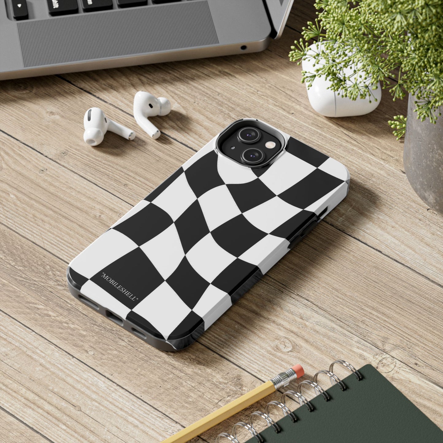 Checkers B&W tough phone case