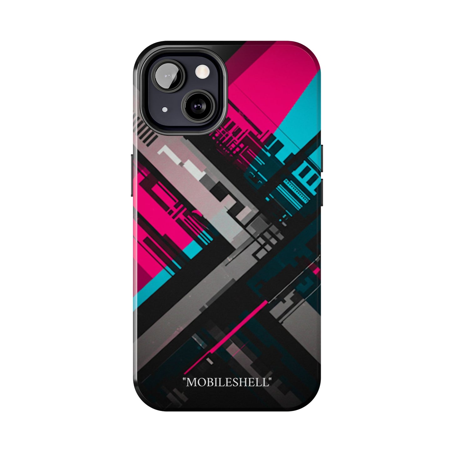 Abstract cyber tough phone case