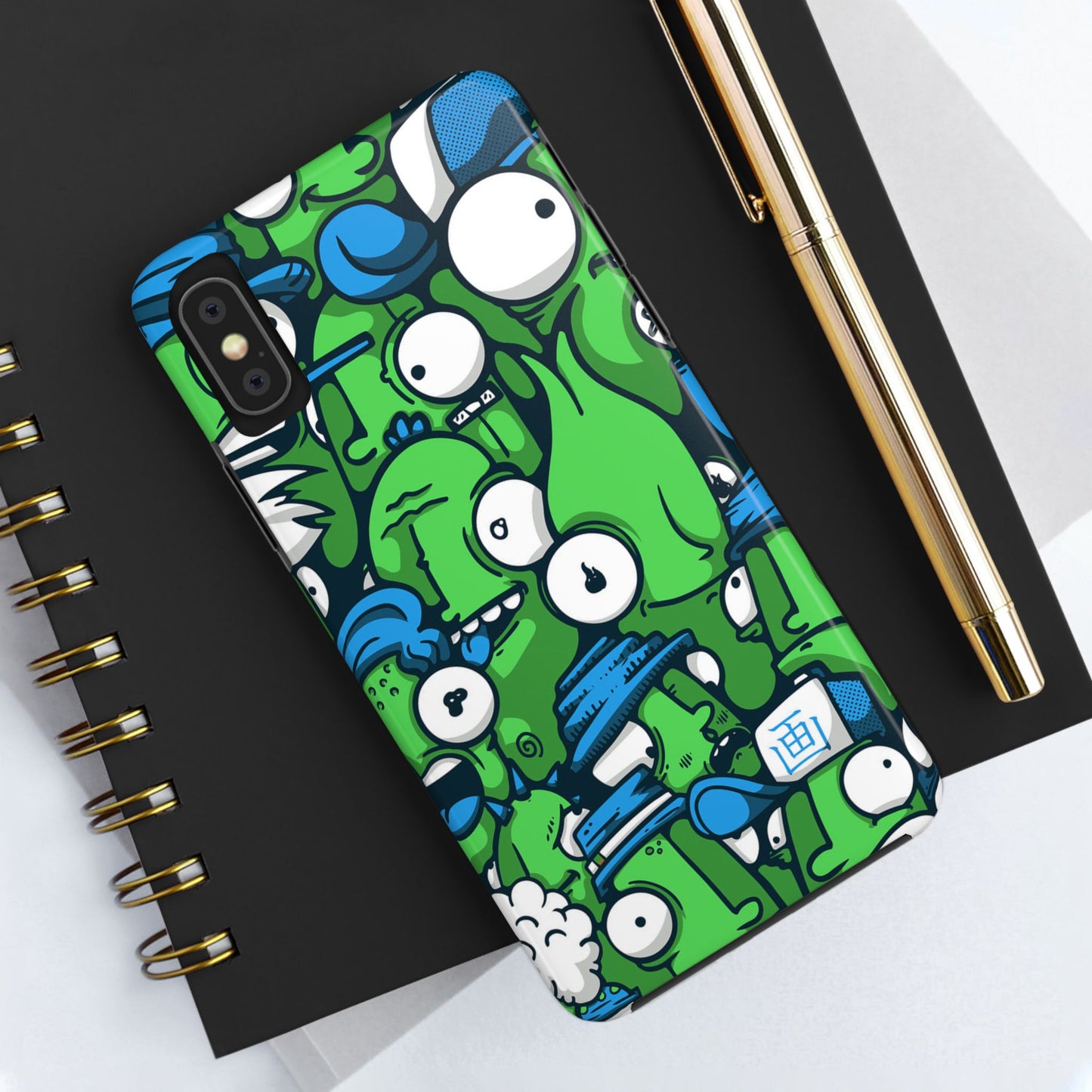 Whimsical Green Monster Phone Case