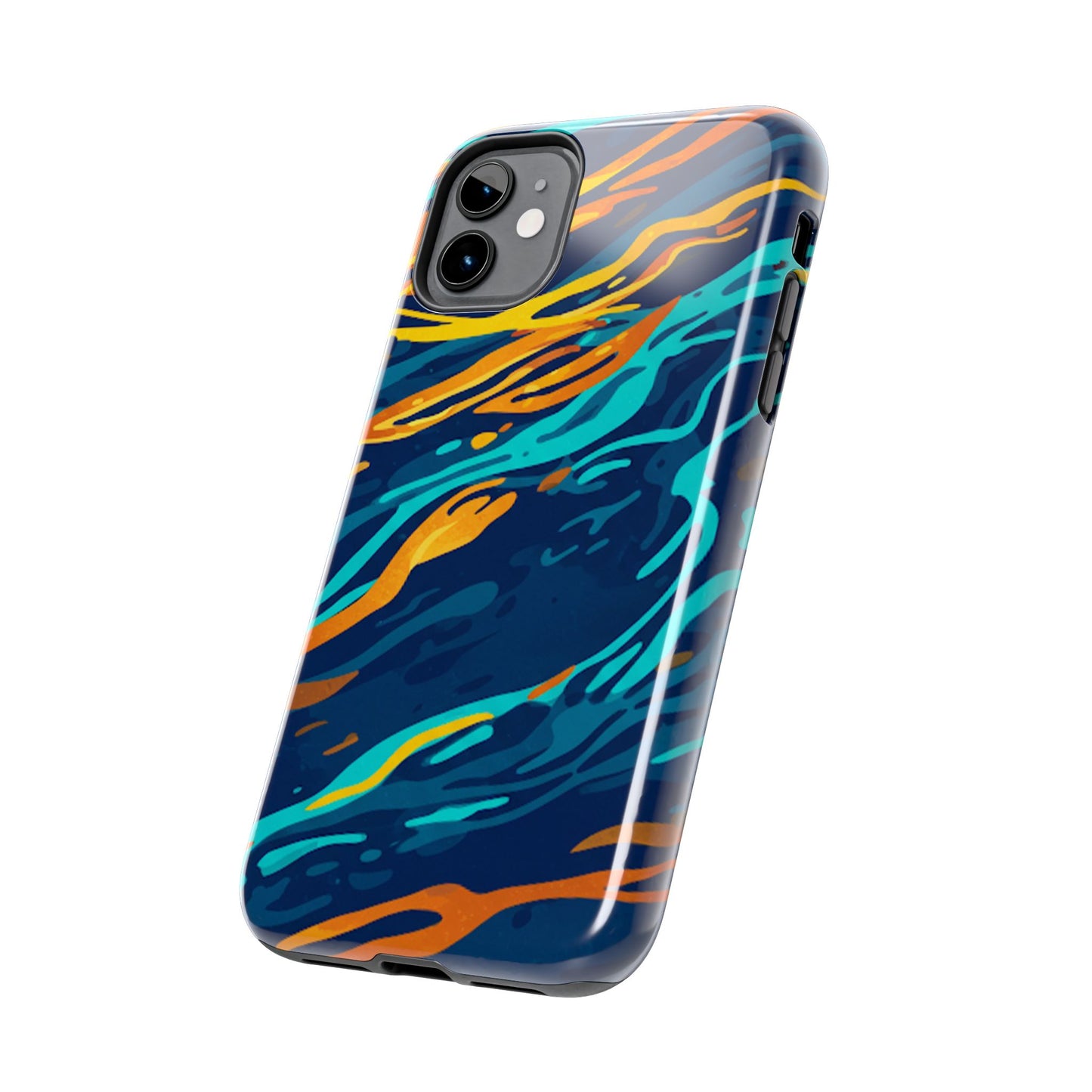 Orange blast phone tough case