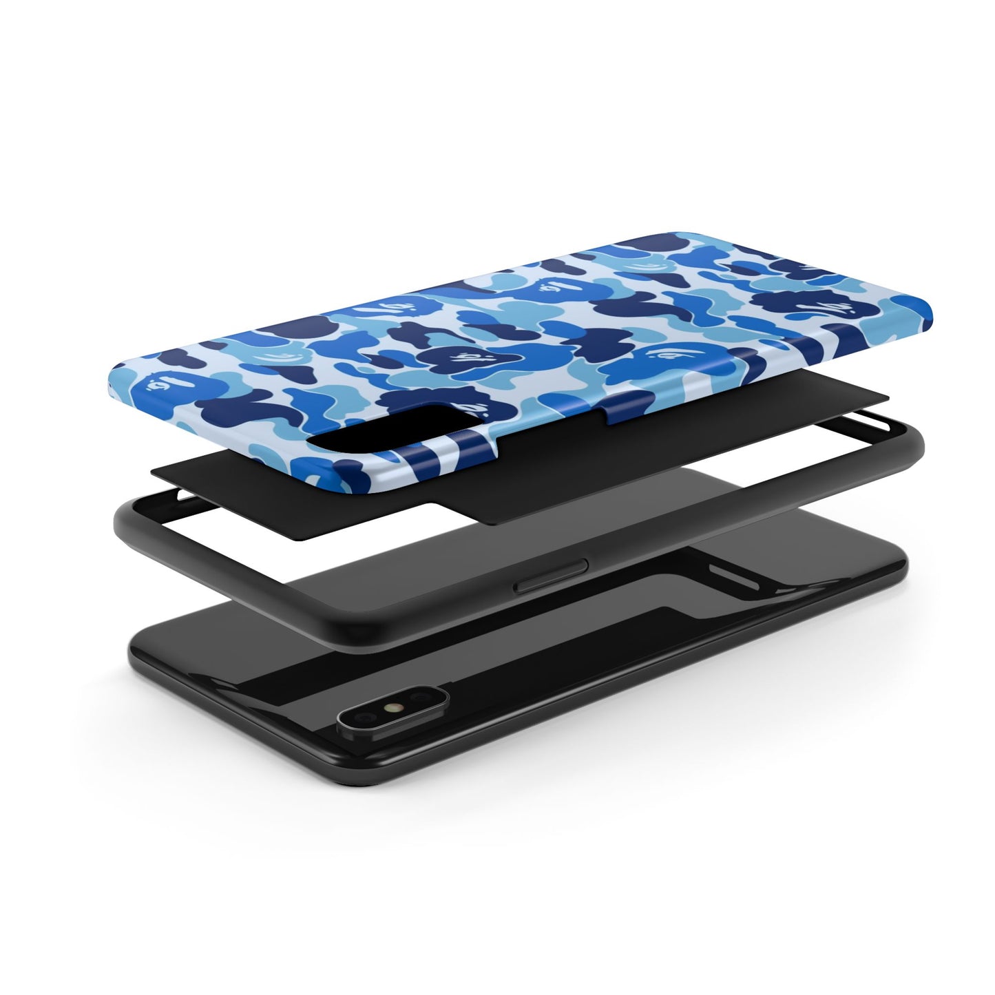 Blue Camouflage Tough Phone Case