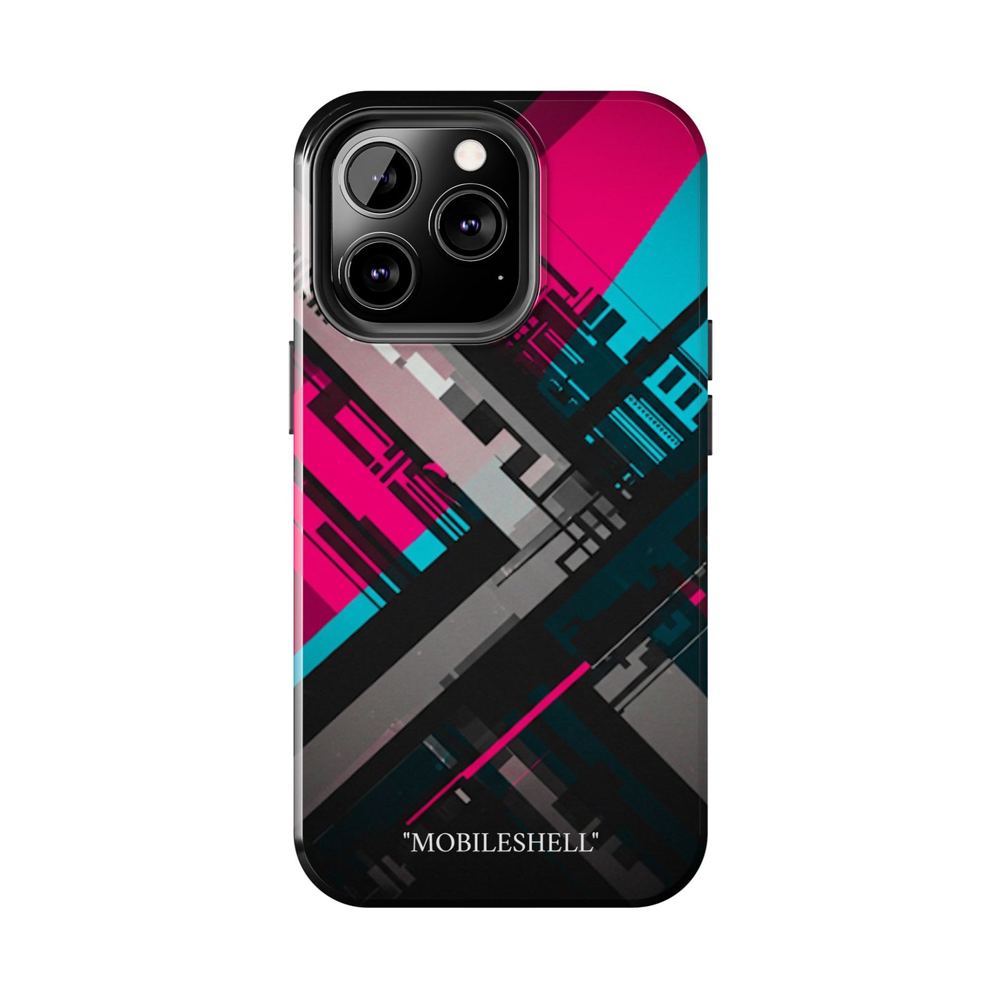 Abstract cyber tough phone case