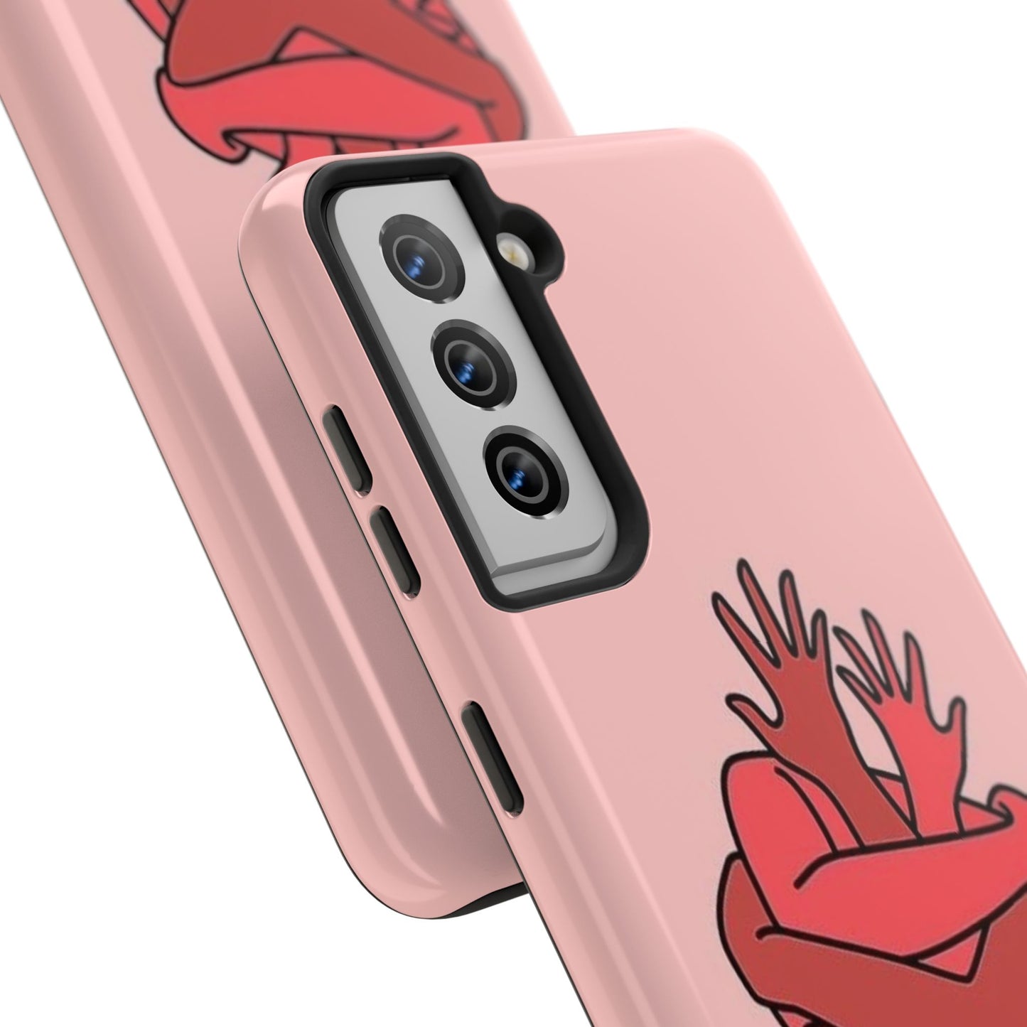 Artistic Heart Embrace Phone Case