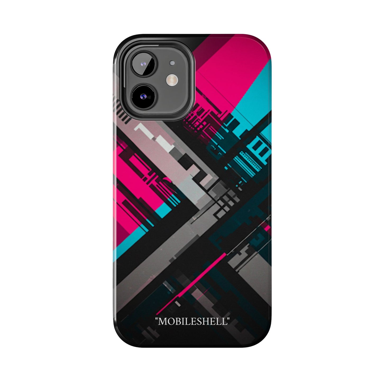 Abstract cyber tough phone case