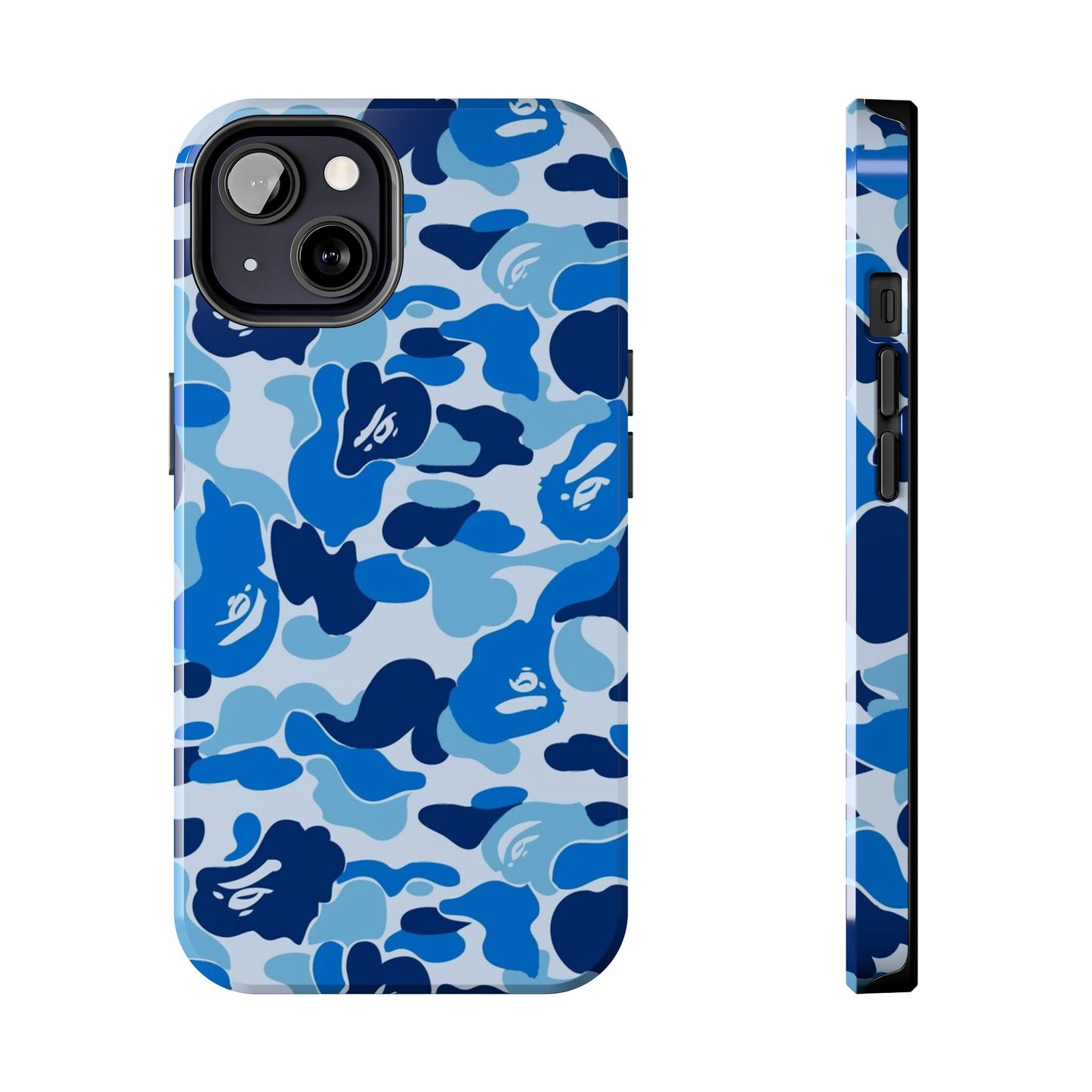 Blue Camouflage Tough Phone Case