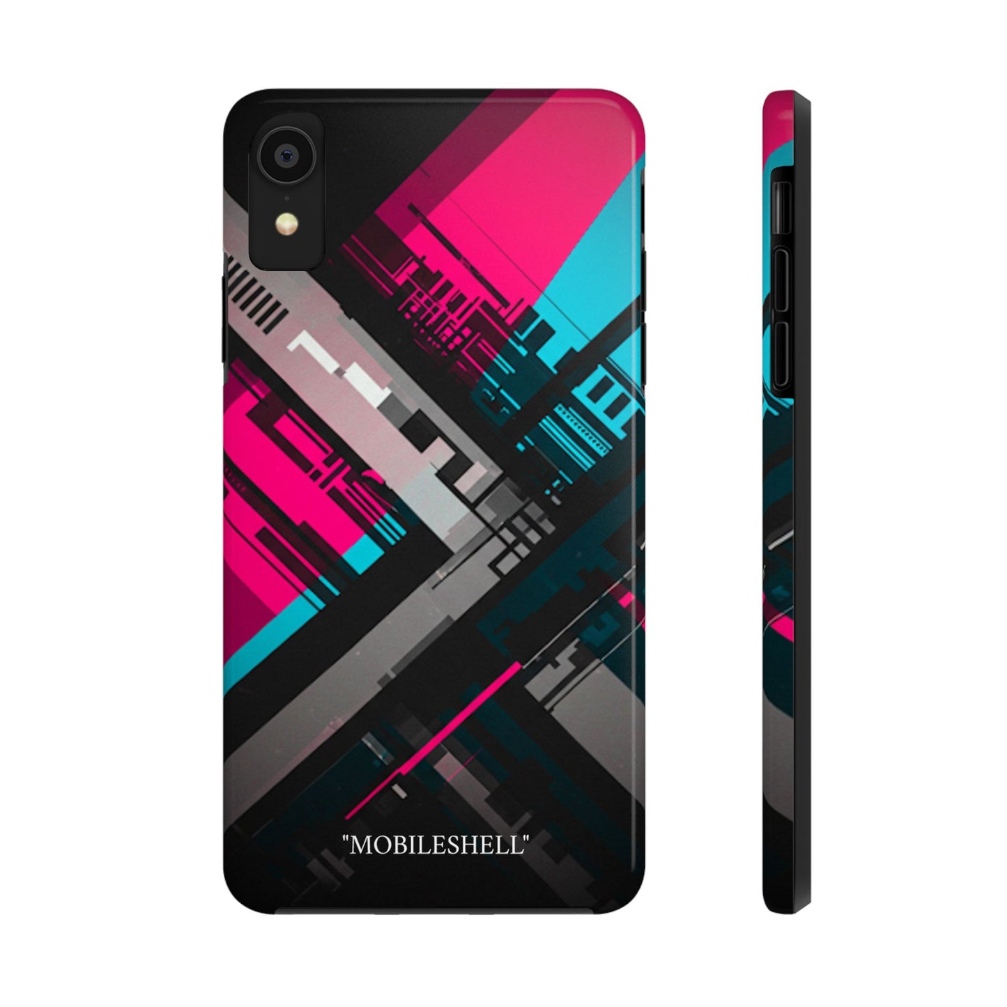 Abstract cyber tough phone case