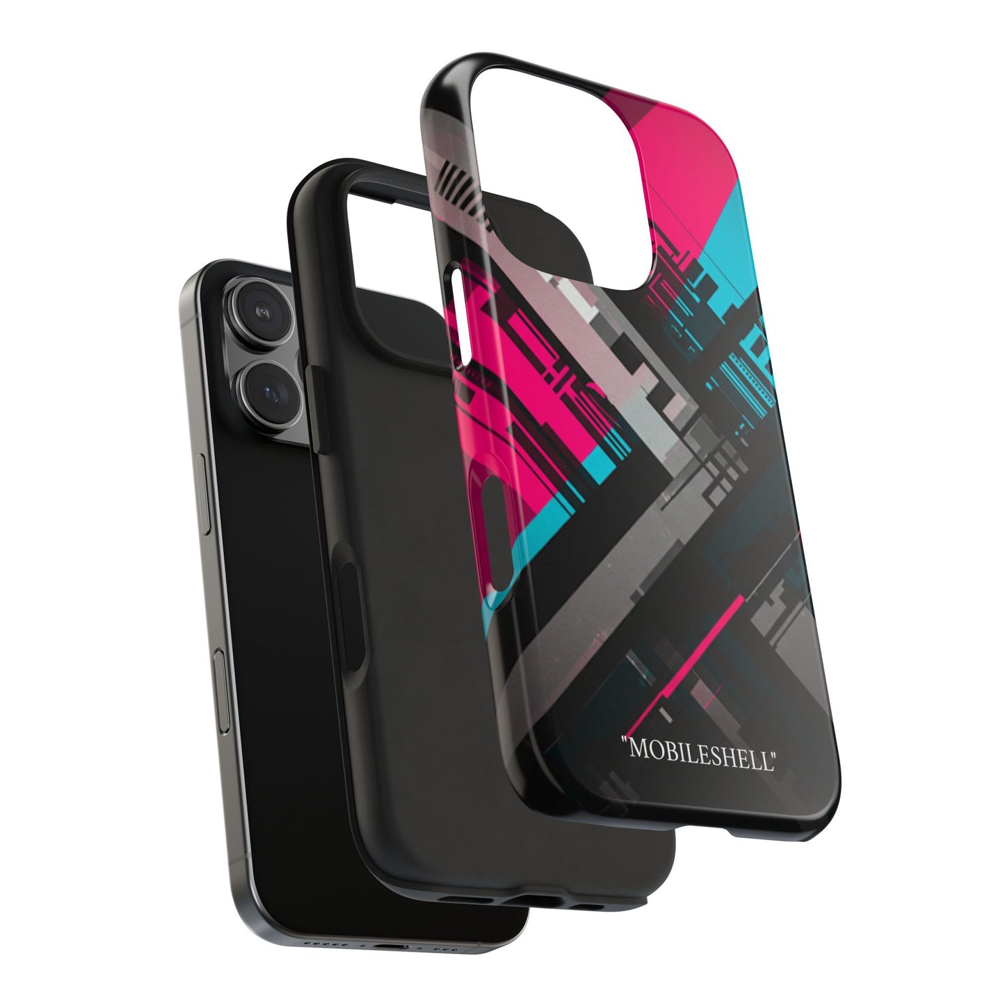 Abstract cyber tough phone case