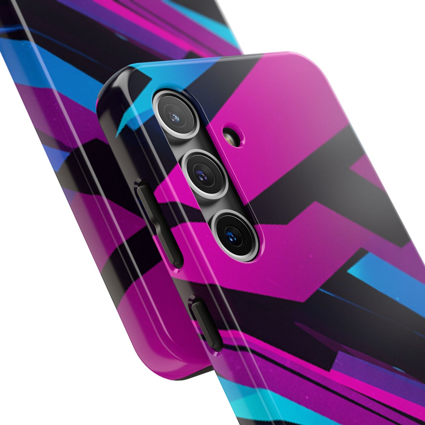 Abstract art lines pink blue tough cases