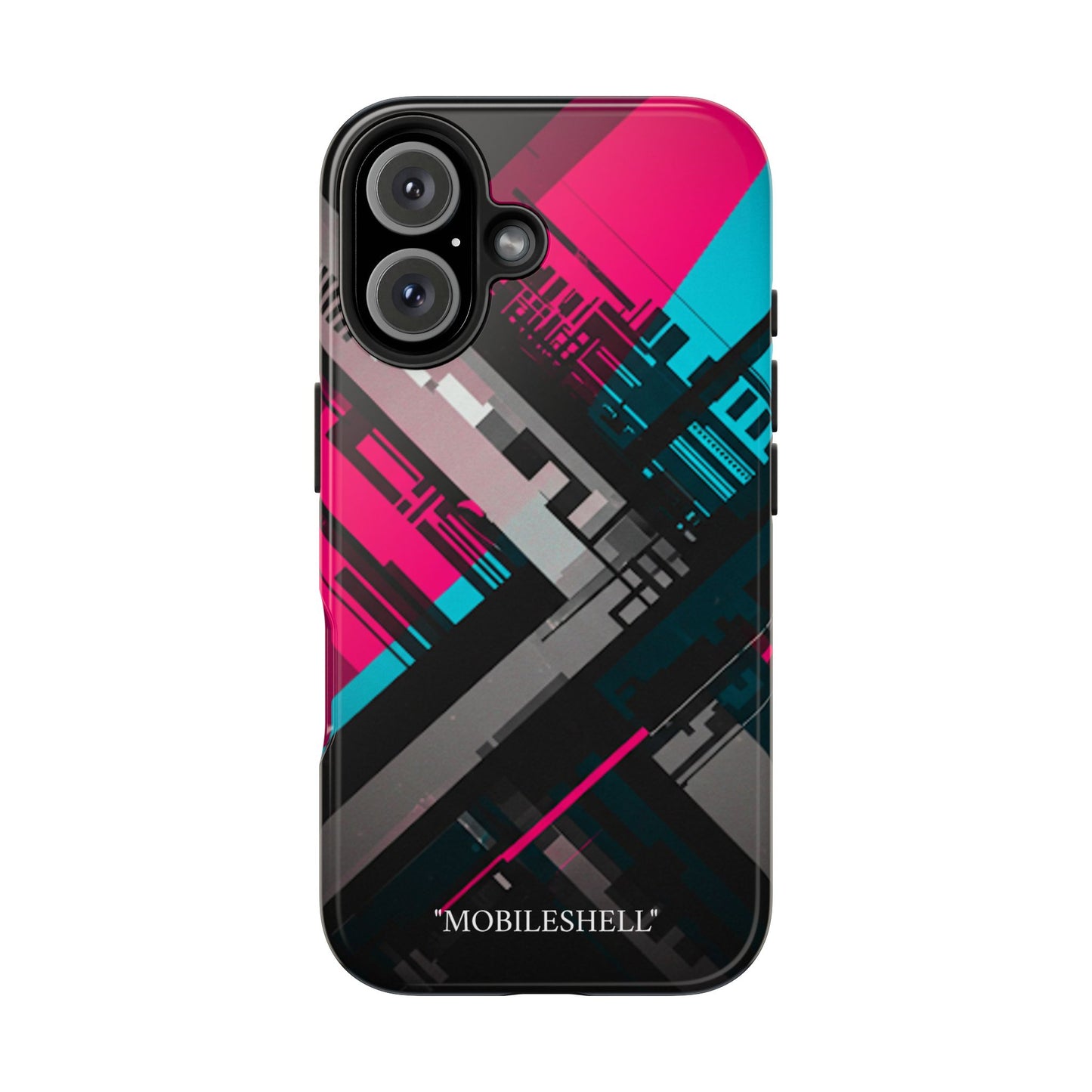 Abstract cyber tough phone case