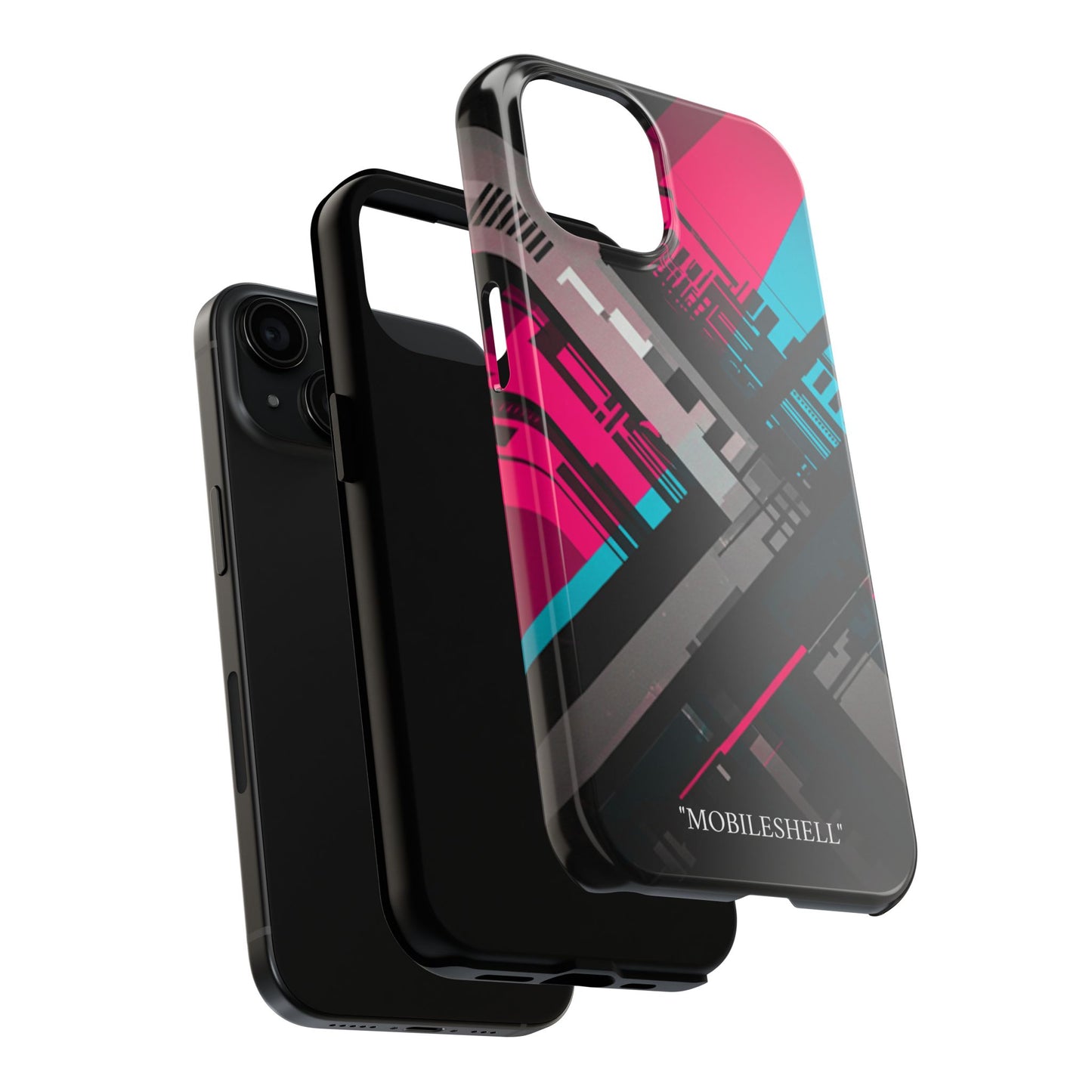 Abstract cyber tough phone case