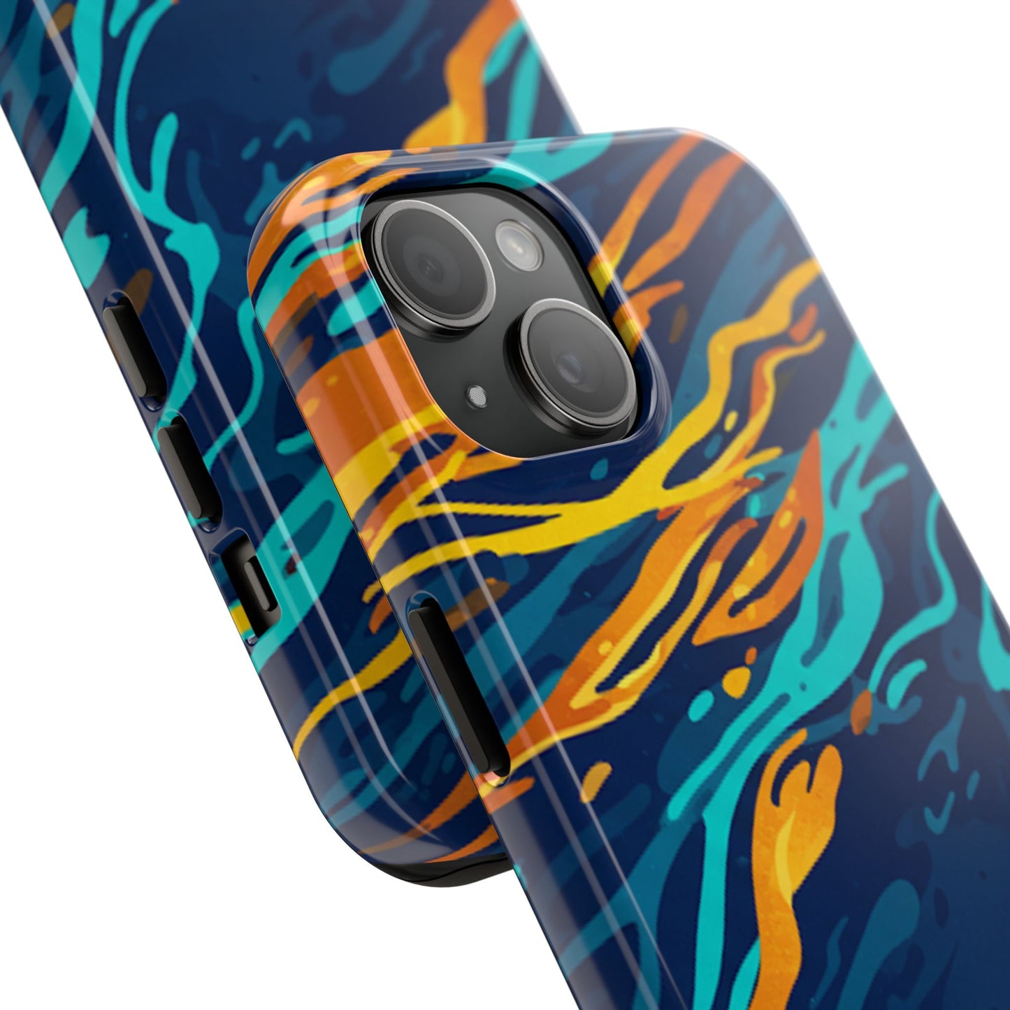 Orange blast phone tough case