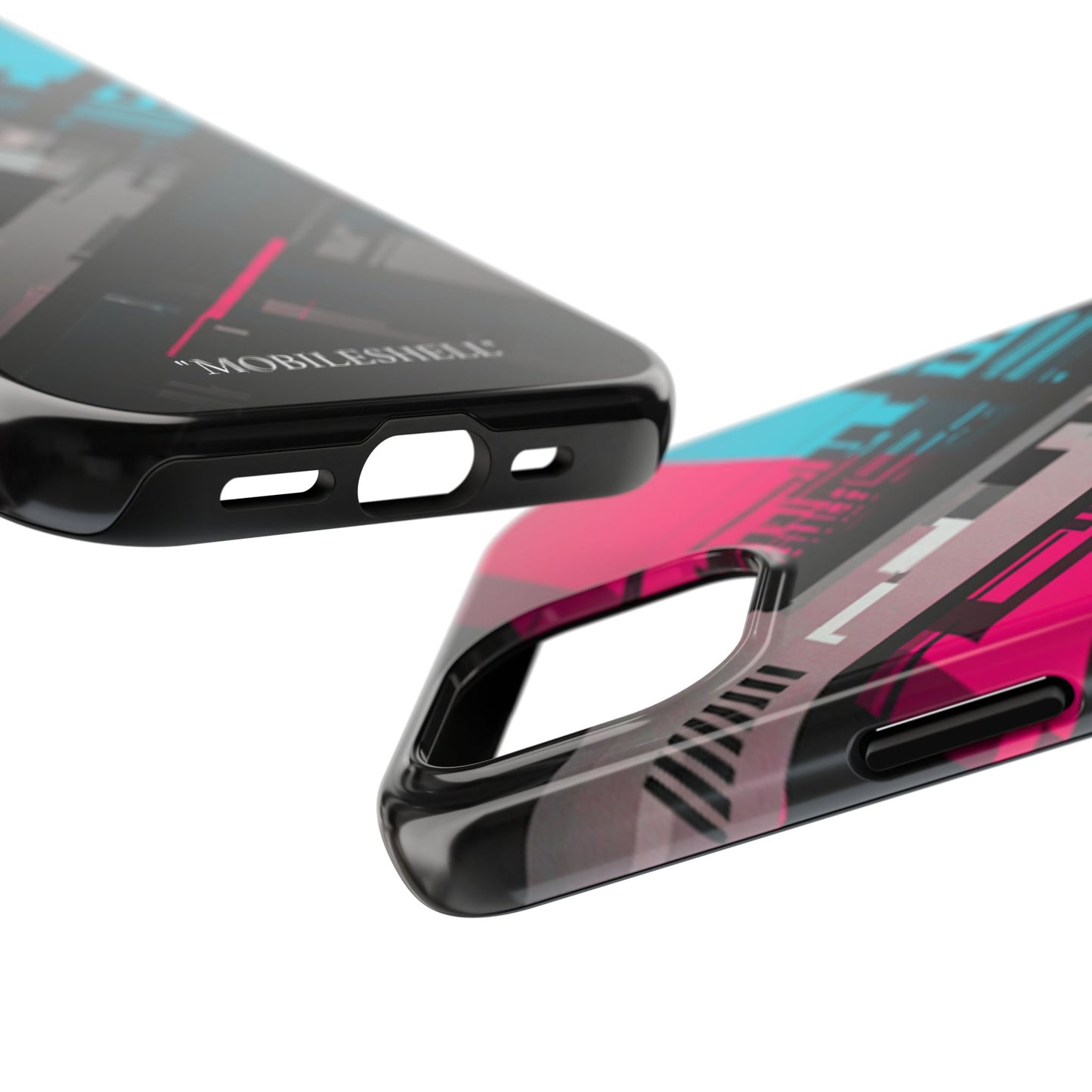 Abstract cyber tough phone case