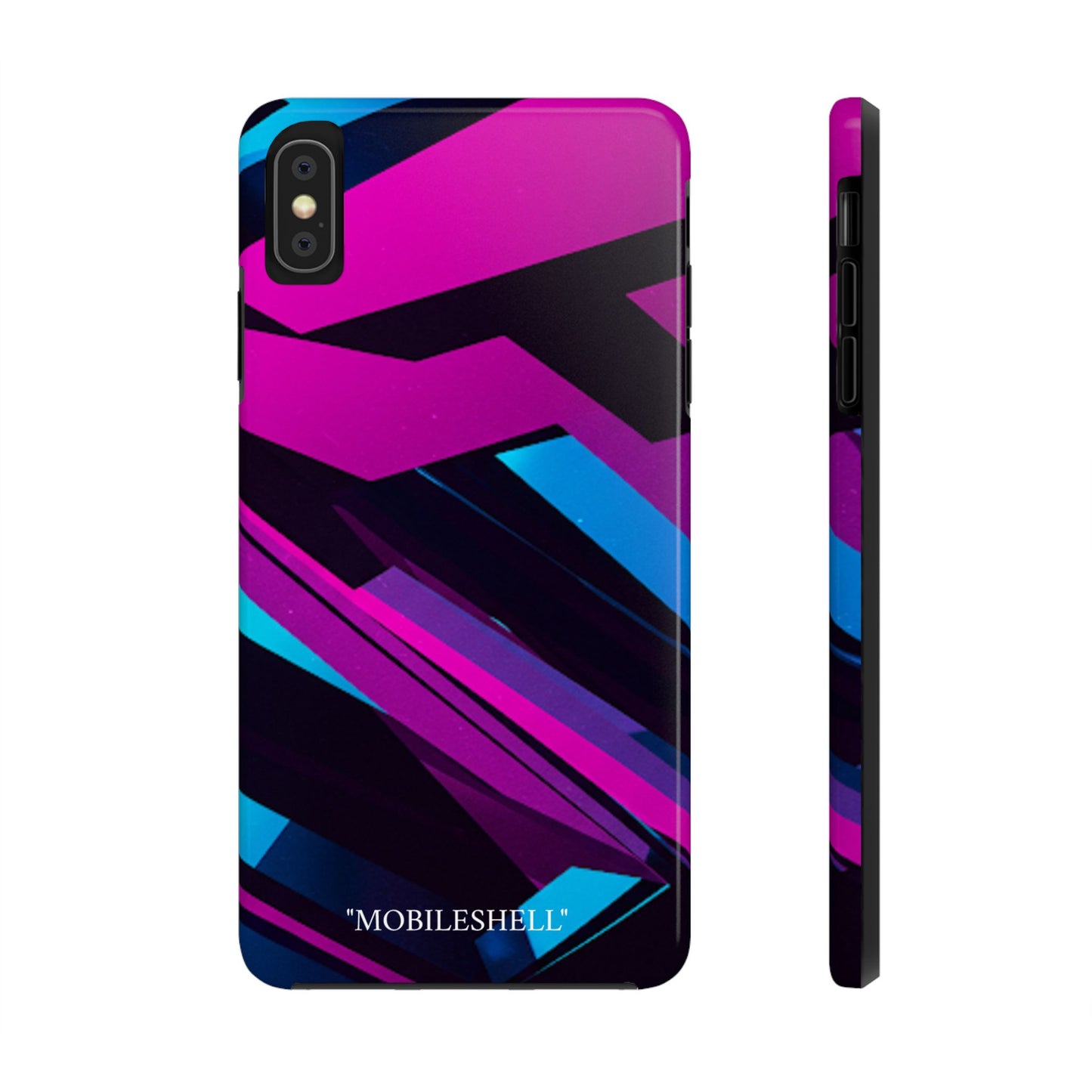 Abstract art lines pink blue tough cases