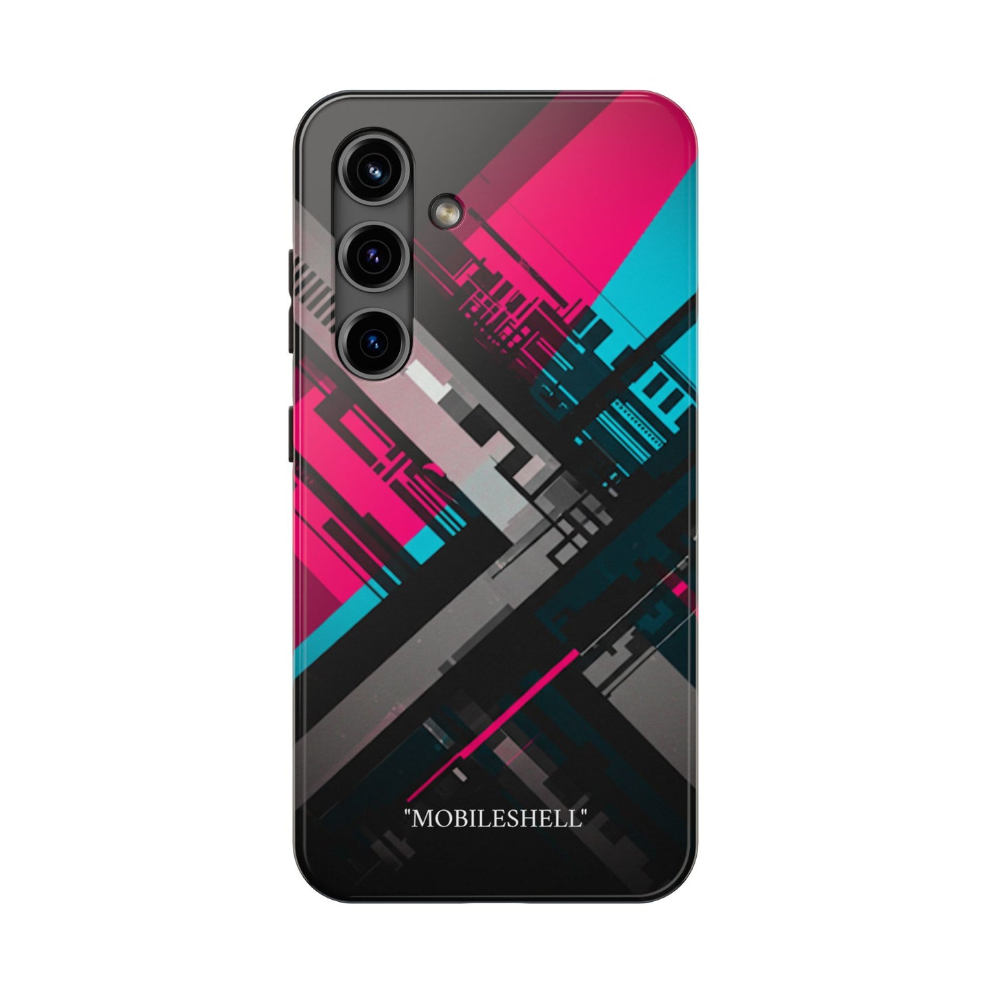 Abstract cyber tough phone case