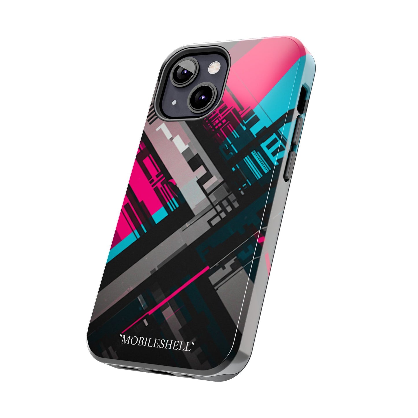 Abstract cyber tough phone case