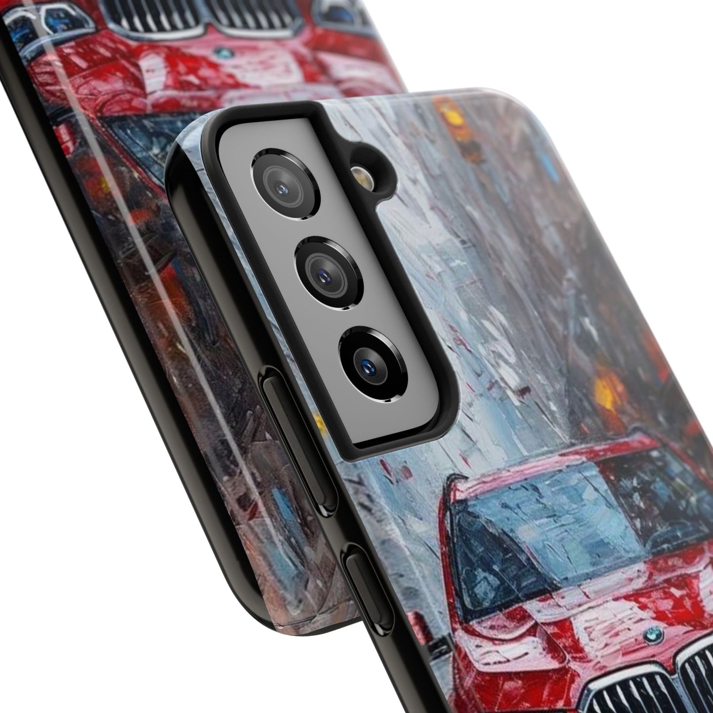 Red BMW pain art tough phone case