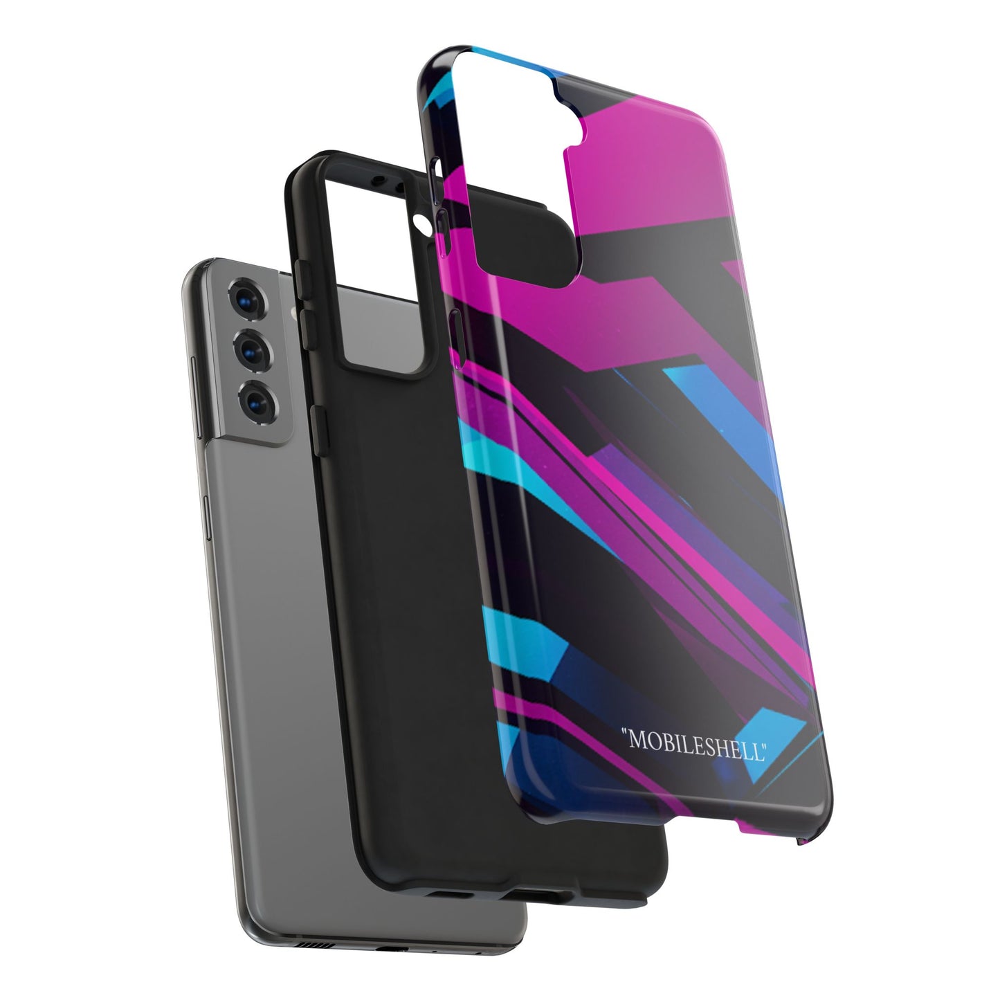 Abstract art lines pink blue tough cases