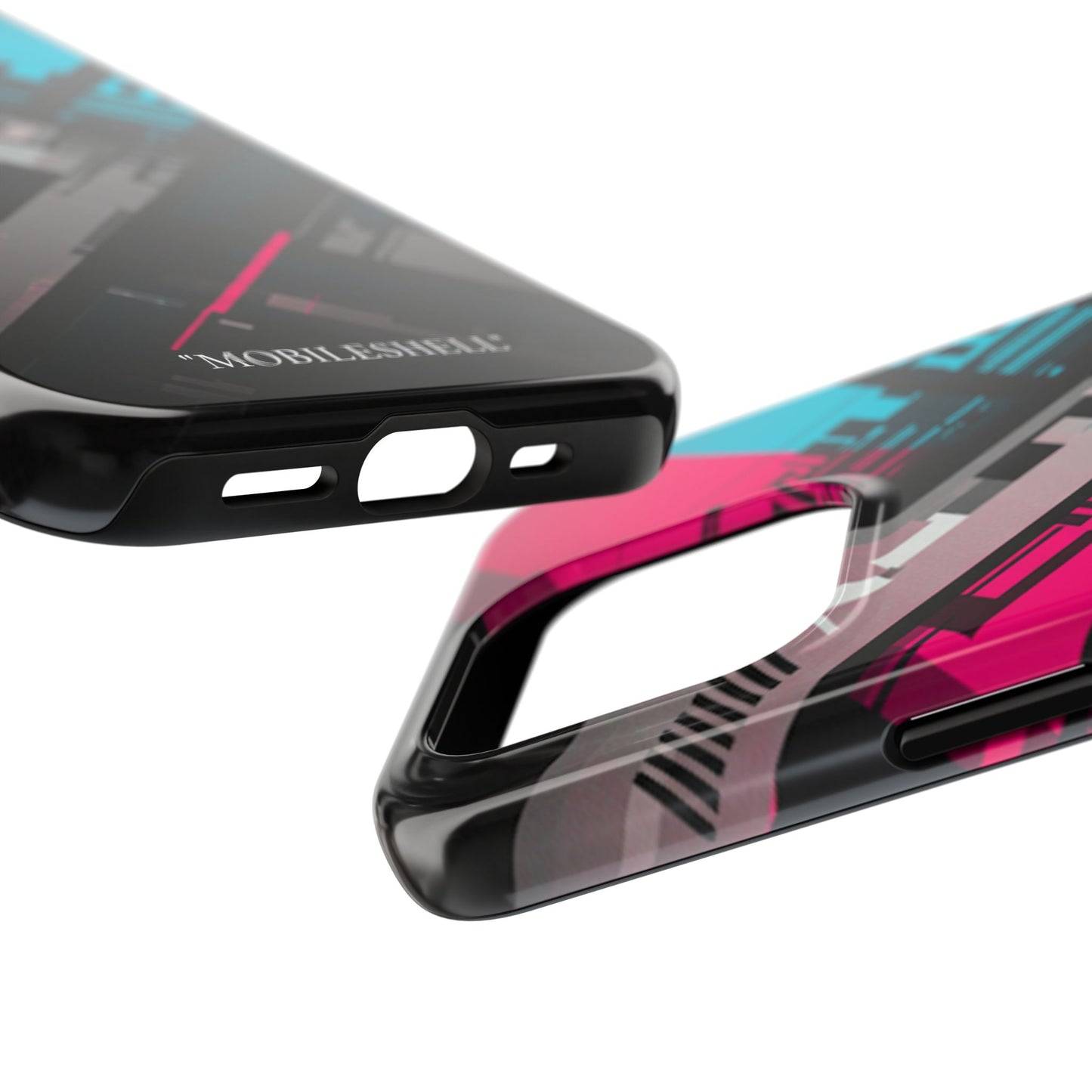 Abstract cyber tough phone case