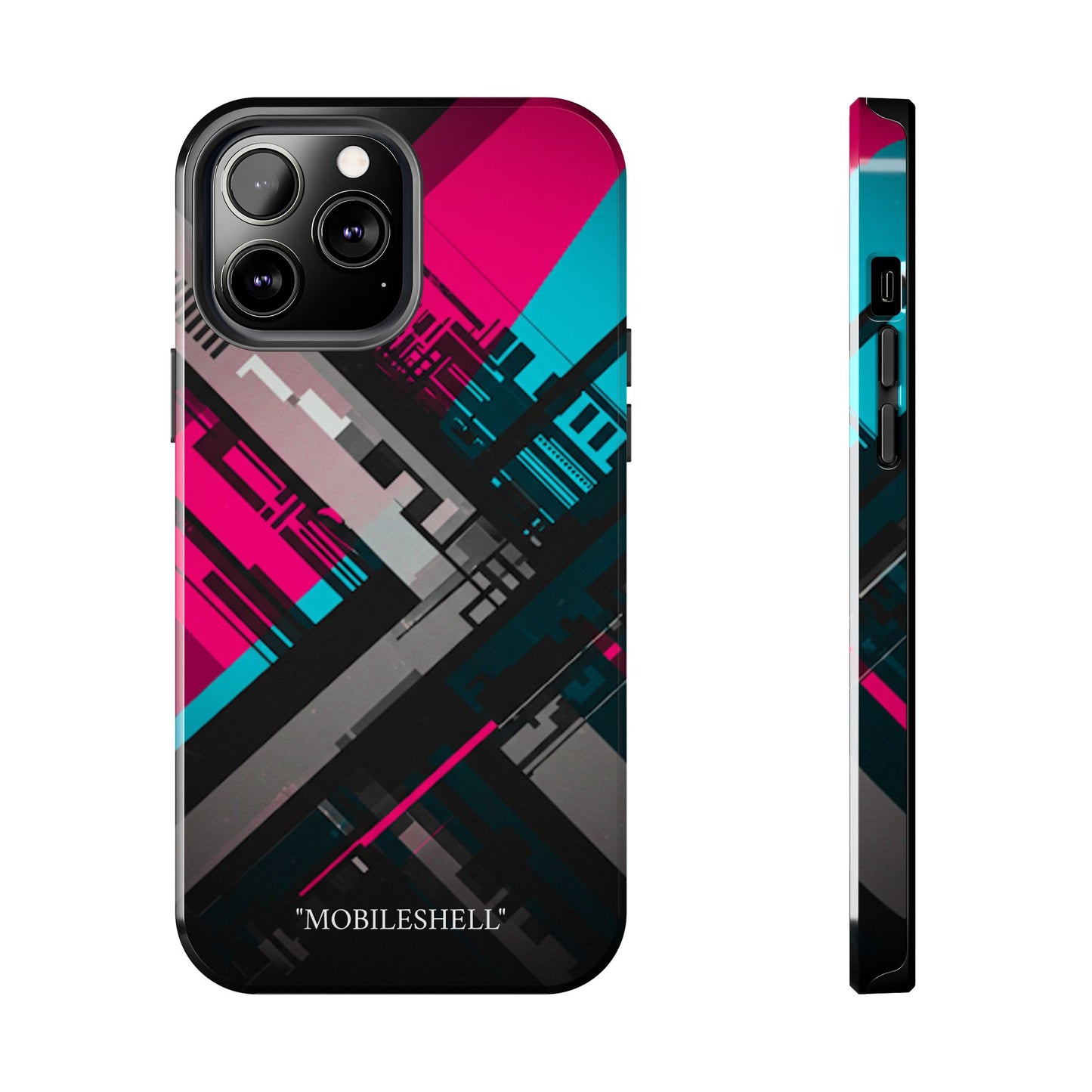 Abstract cyber tough phone case